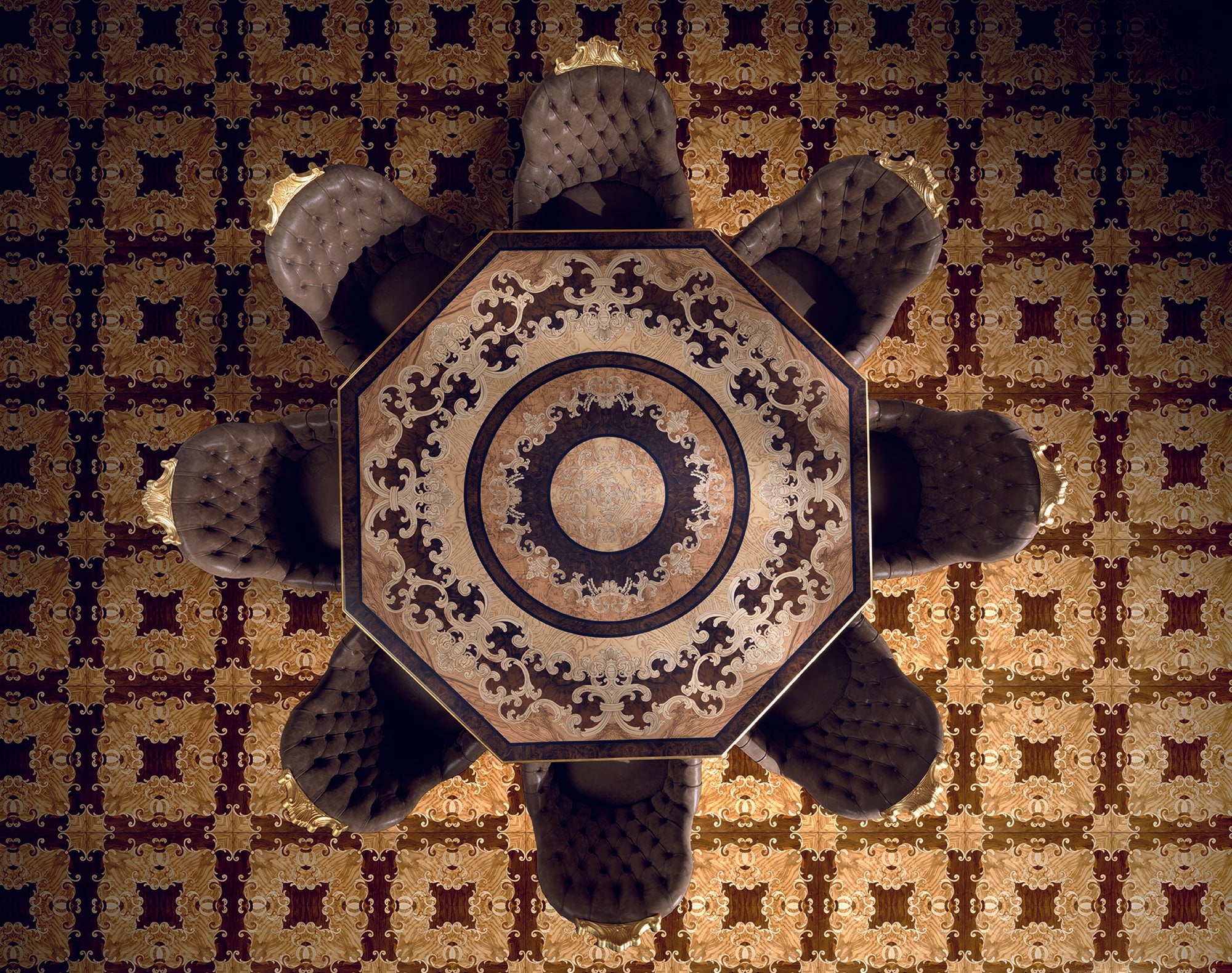 Богатство кожаной мебели в классических интерьерах