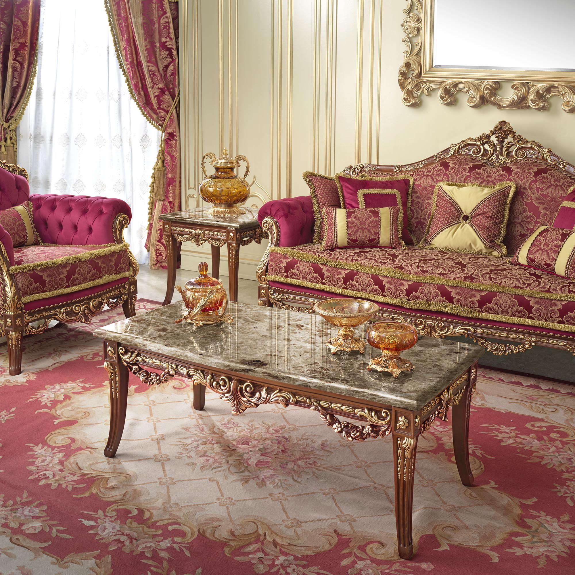 Majestic Palace Interiors: Gold Leaf, Marble, and Opulence