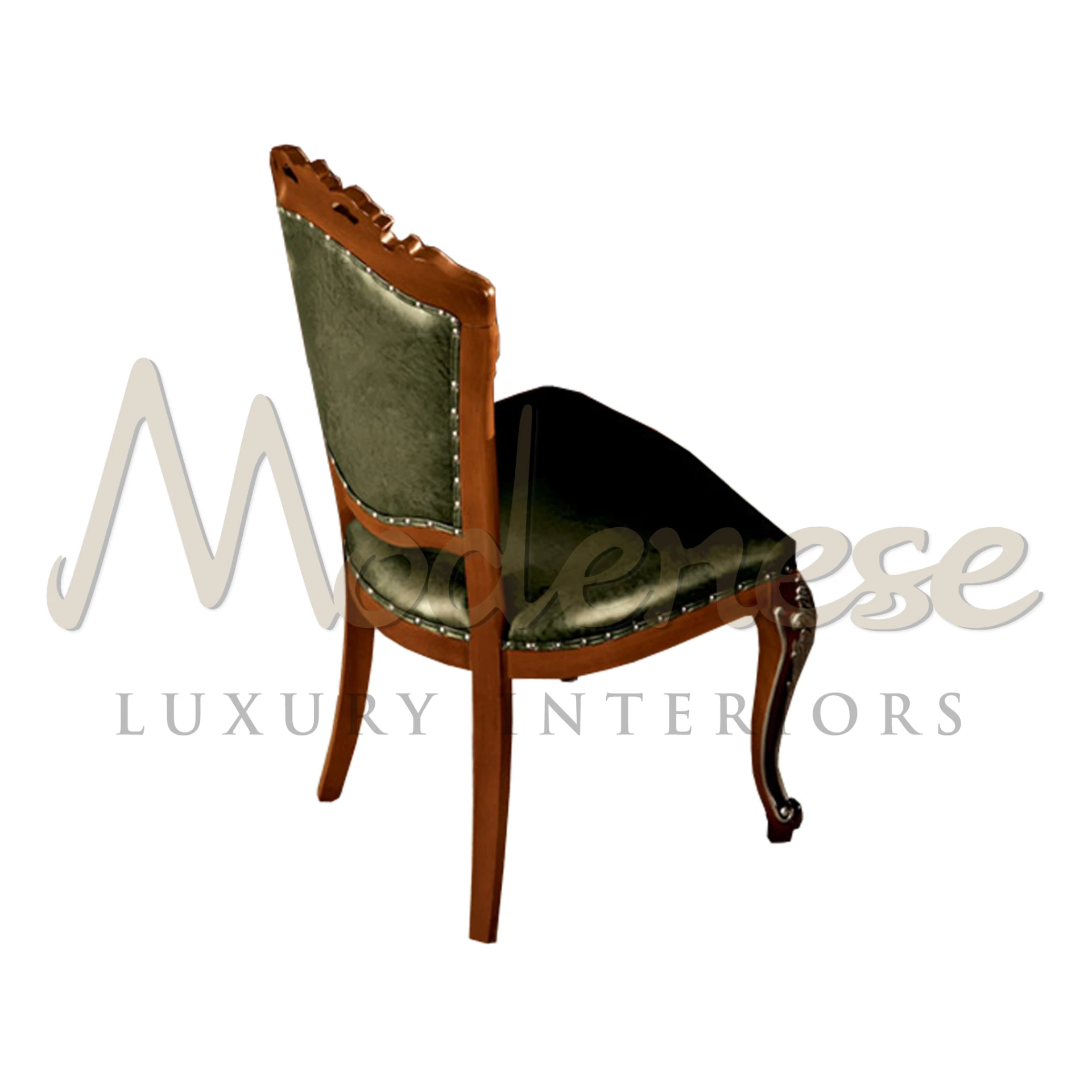 Antique Victorian Walnut & Leather Desk Chair by Modenese Luxury Furniture