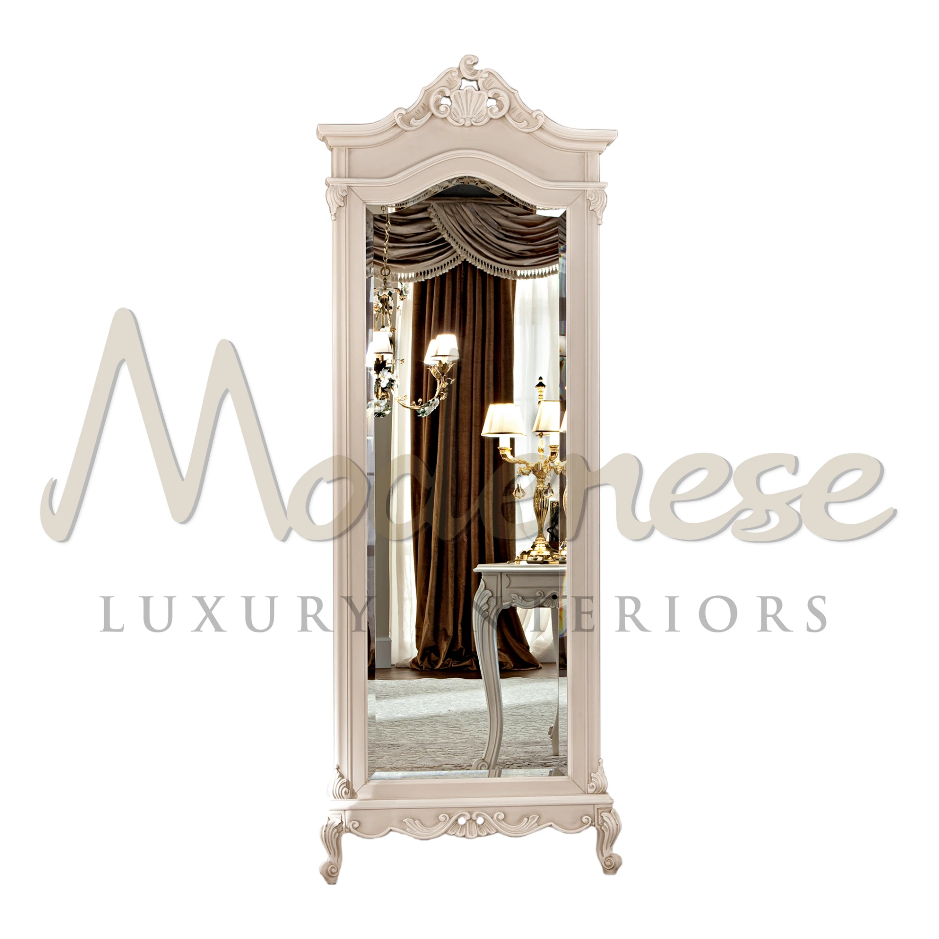 Classy Patinated Wall Mirror

