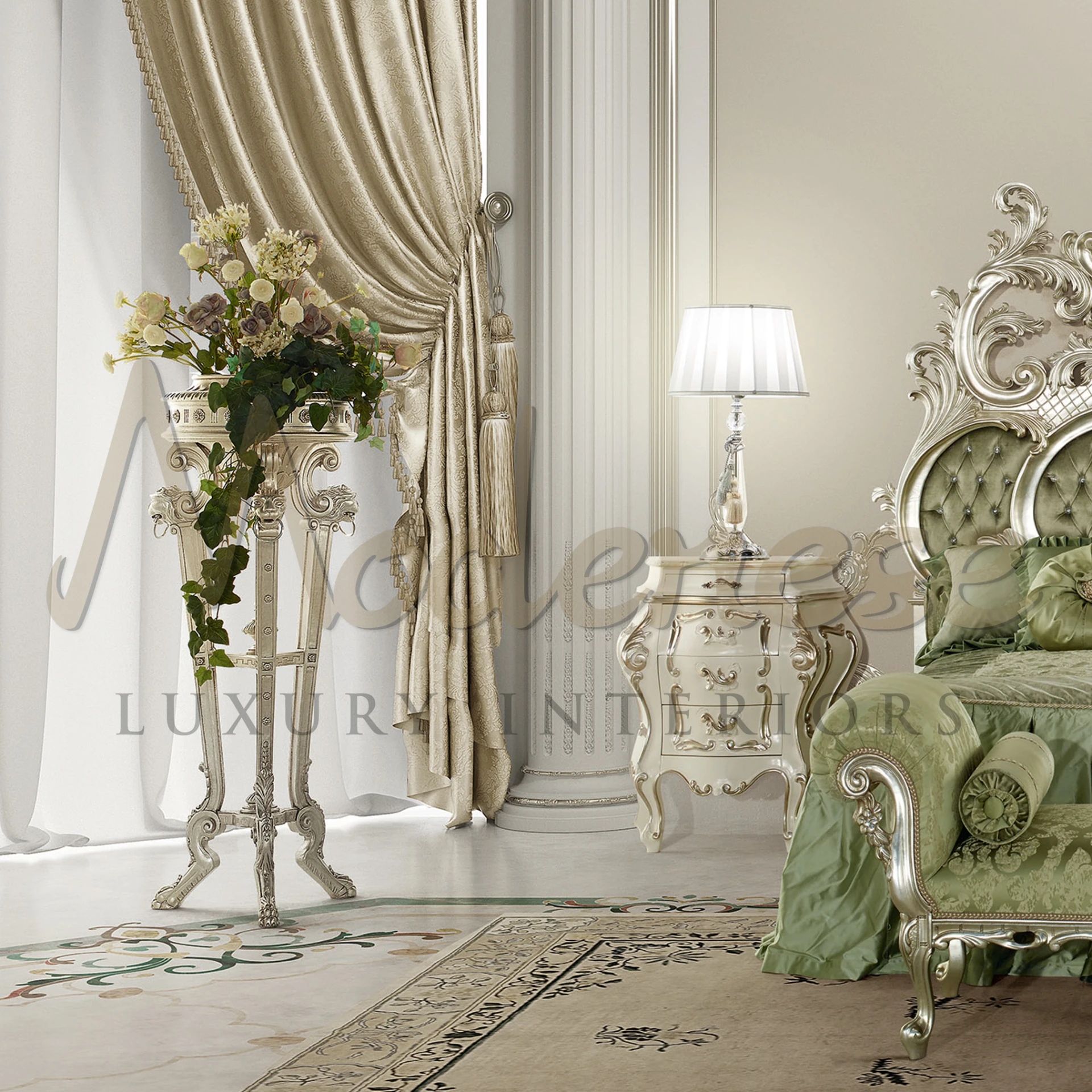 Handmade Italian Luxury Palazzo Column Vase Stand