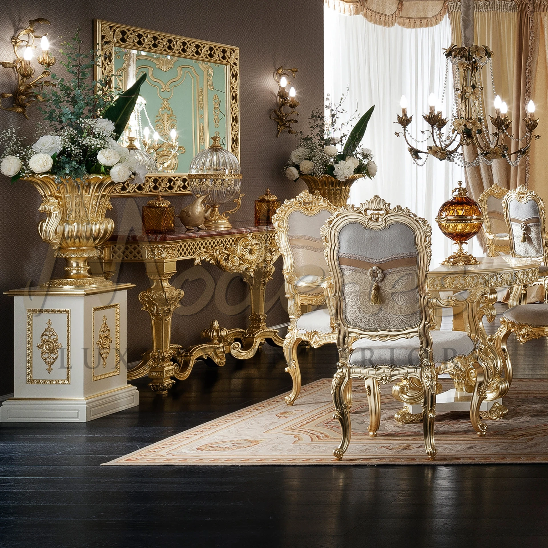 Unique Design Box Column Stand for Luxurious Italian Villa Projects