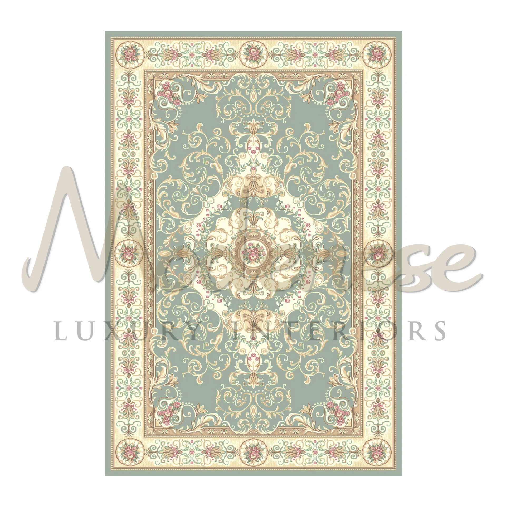 Light blue Splendor Rug Iranian quality