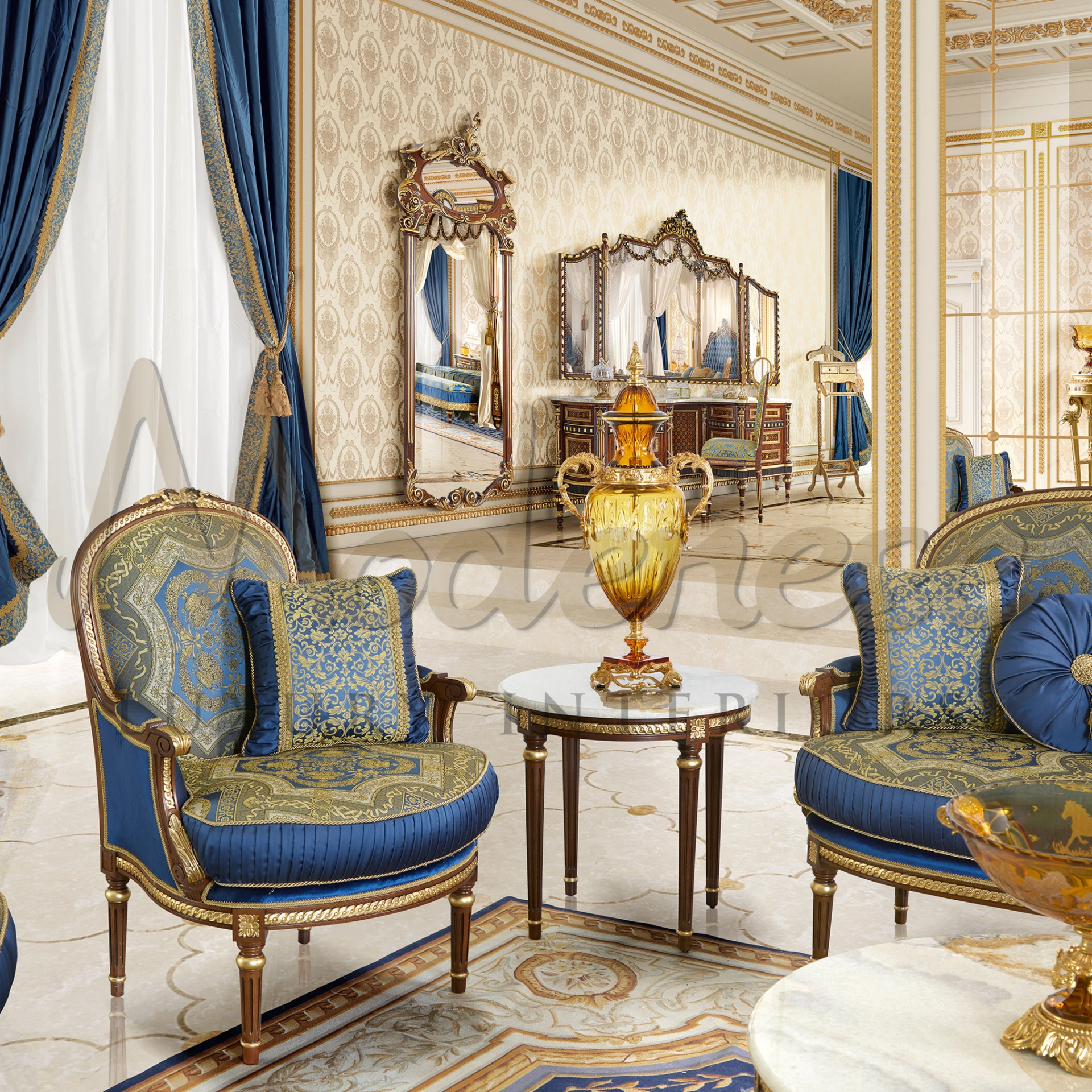 Rococo-Inspired Royal Pillow