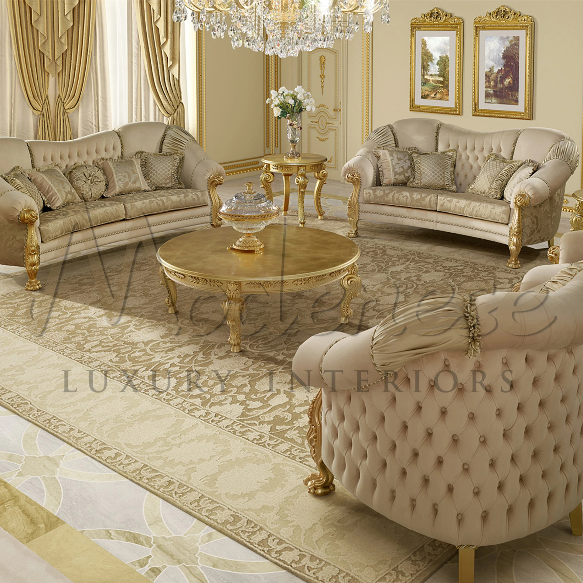 Beige and gold sofa hotsell