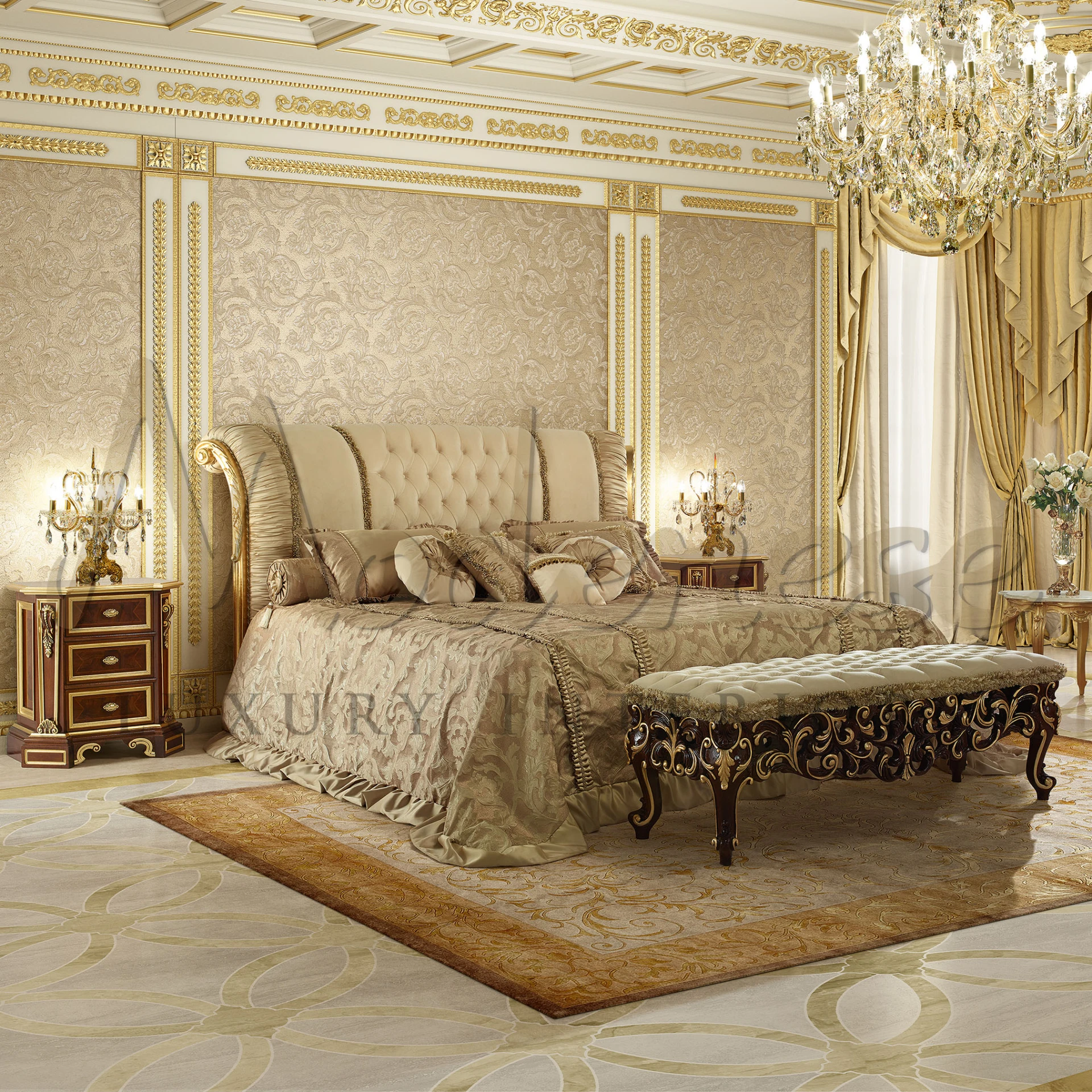 Classical Silk Customizable Bed Cover