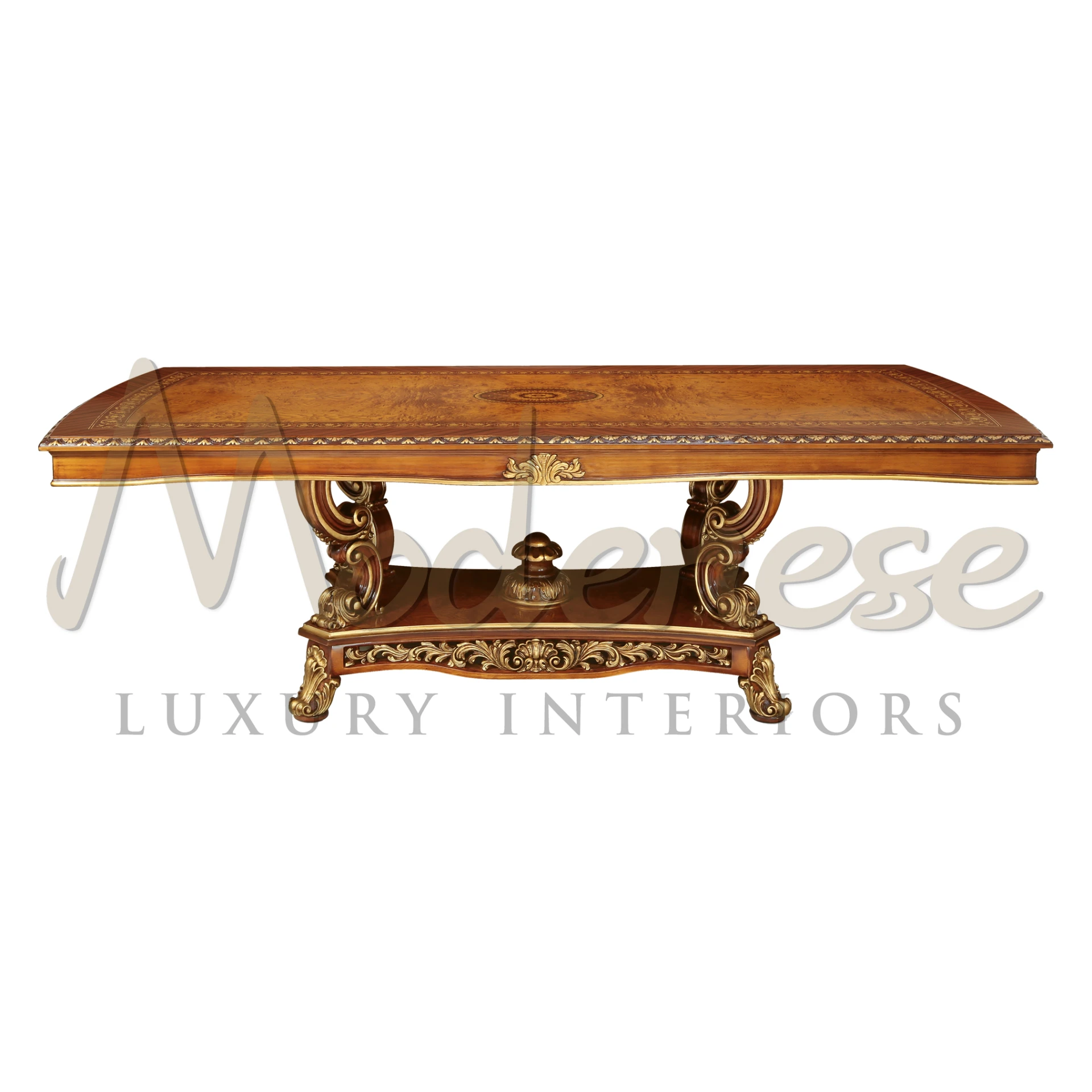 Modenese Renaissance Dining Table displaying superb craftsmanship.