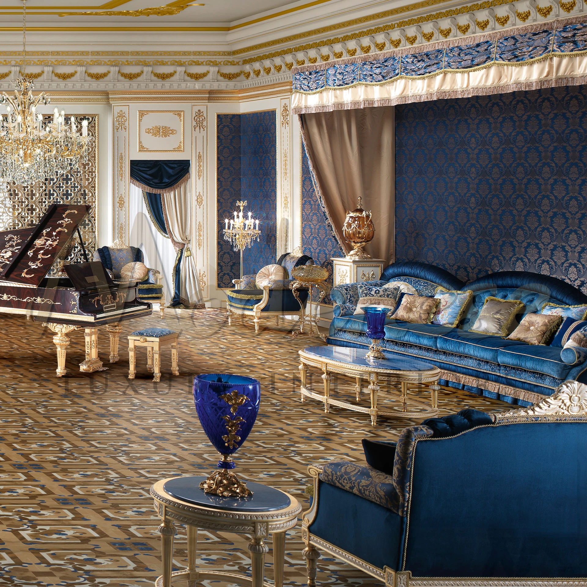 Royal blue living room furniture cheap