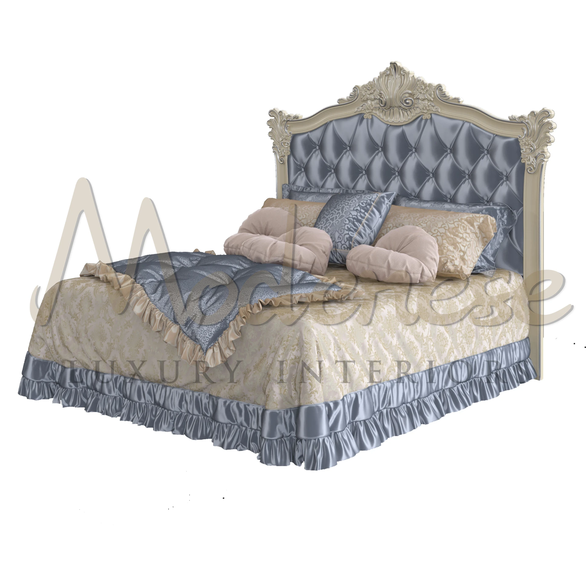 Transform your bedroom with our Elegant Classic Double Bed, exuding timeless charm.
