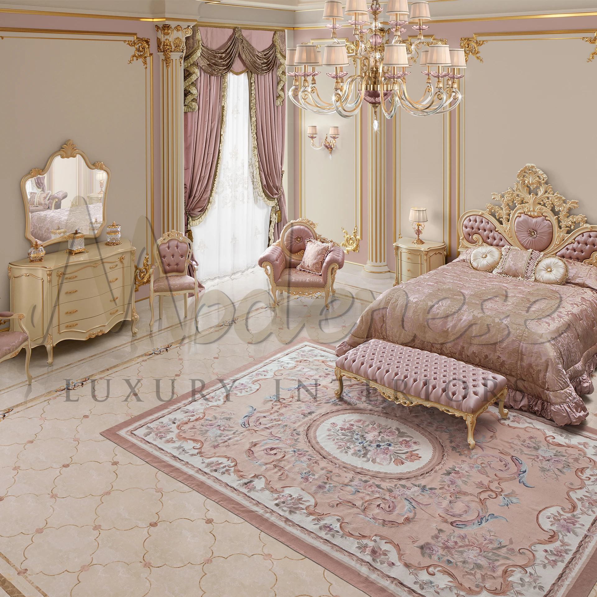 Indulge in luxury with our Elegant Pink Bed Bench. Crafted with plush upholstery and chic detailing, it's a statement piece that elevates any bedroom aesthetic.
