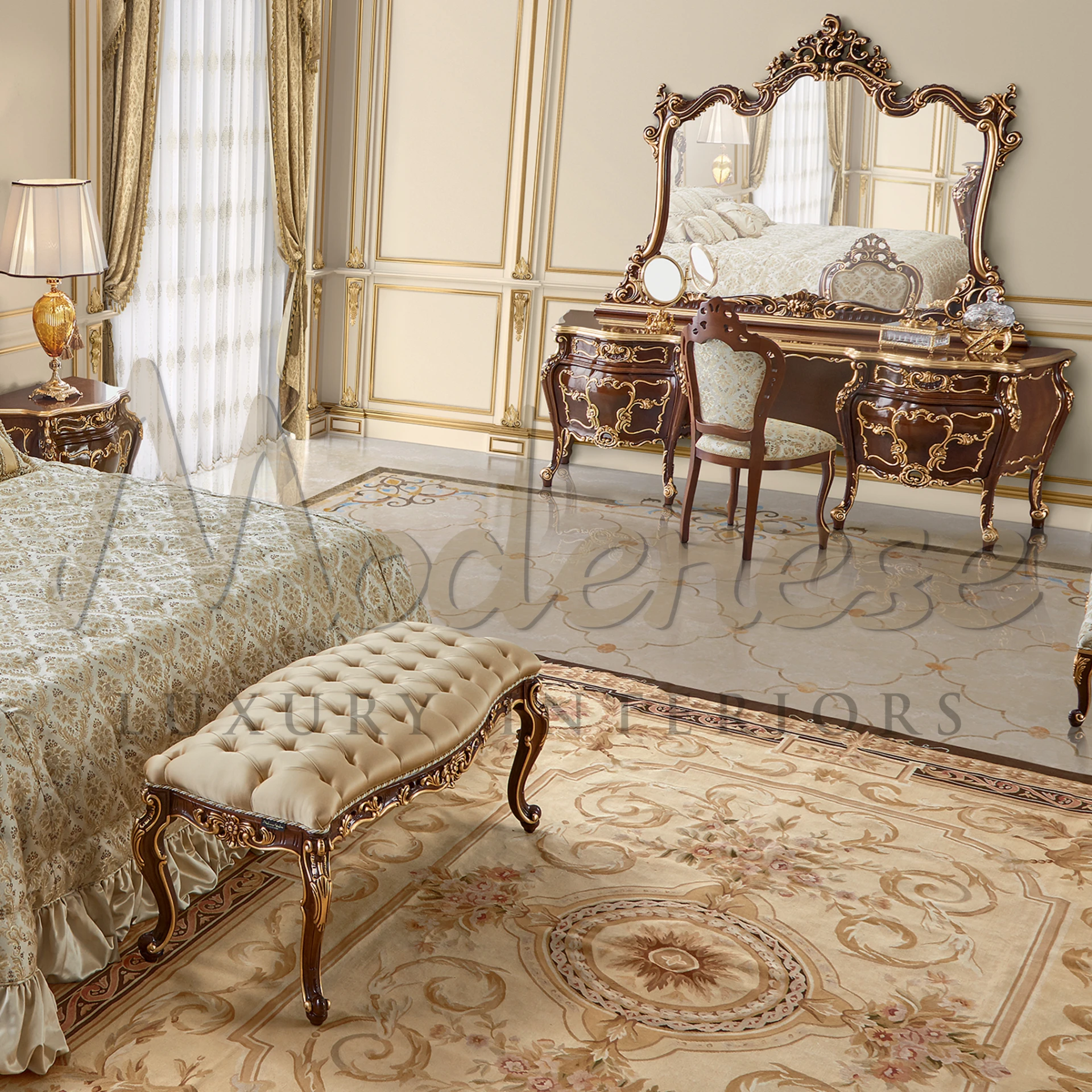 Enhance your bedroom oasis with our Refined Beige Bed Bench, a perfect blend of comfort and refinement.