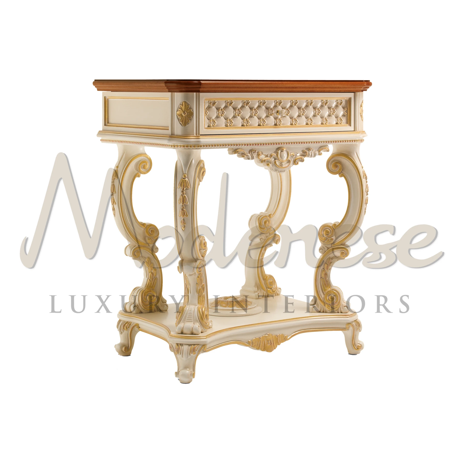 Elegant and timeless, this bedside essential features a creamy finish, offering both style and functionality to your bedroom retreat.