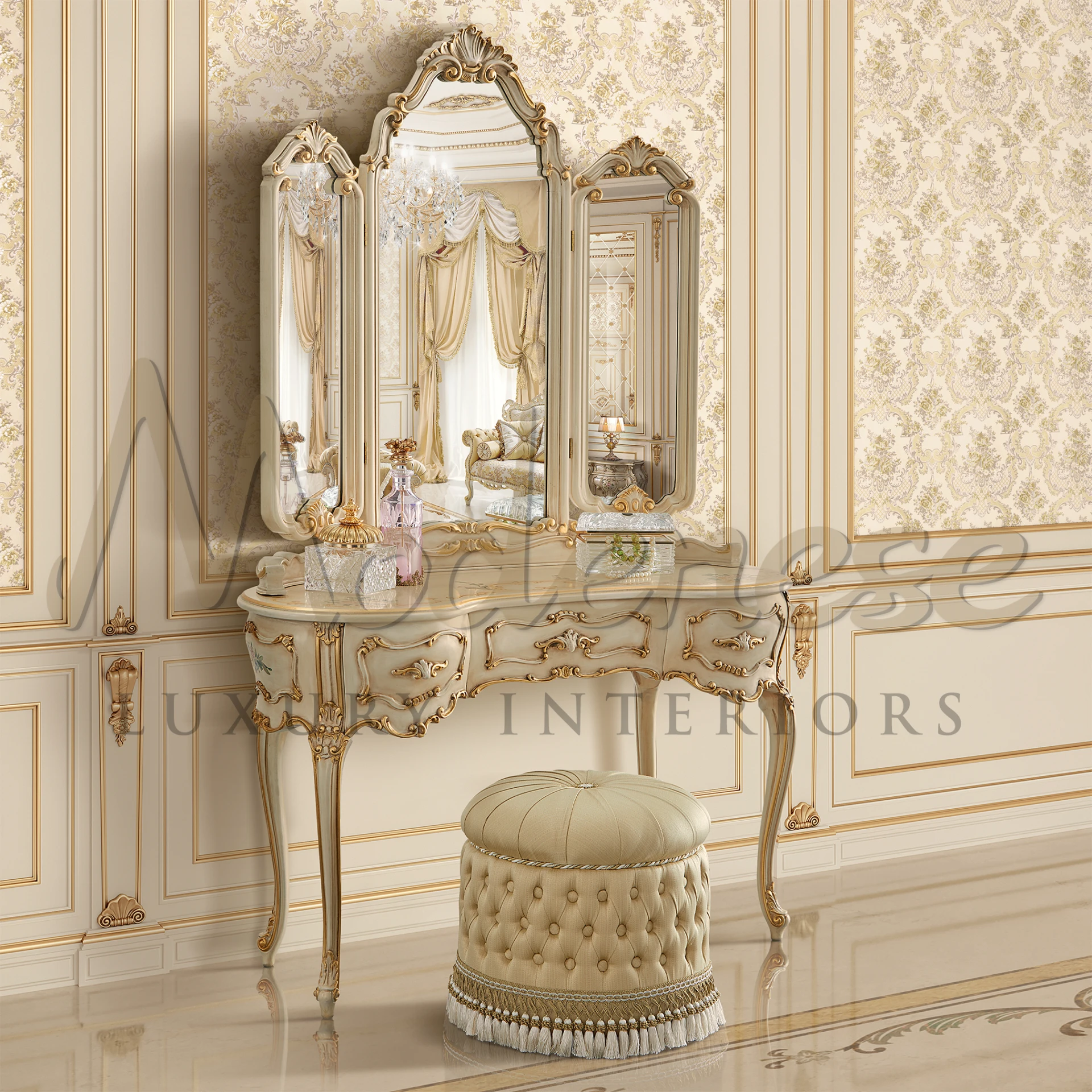 Indulge your space with our Bespoke Handmade Pouffe, a fusion of artisanal craftsmanship and timeless style.