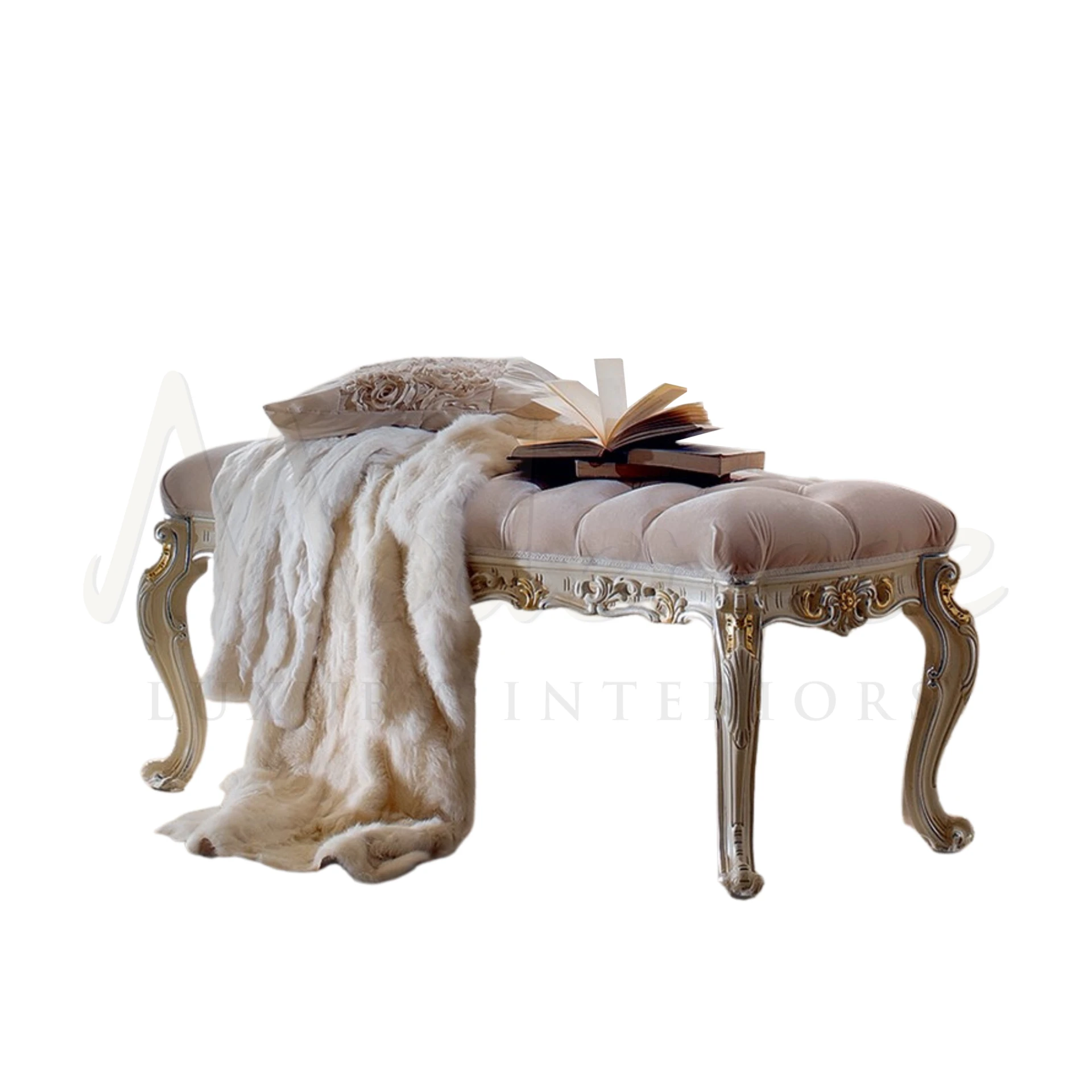 Discover your bedroom with our Italian Design Cream Bed Bench, blending timeless elegance and modern comfort seamlessly.