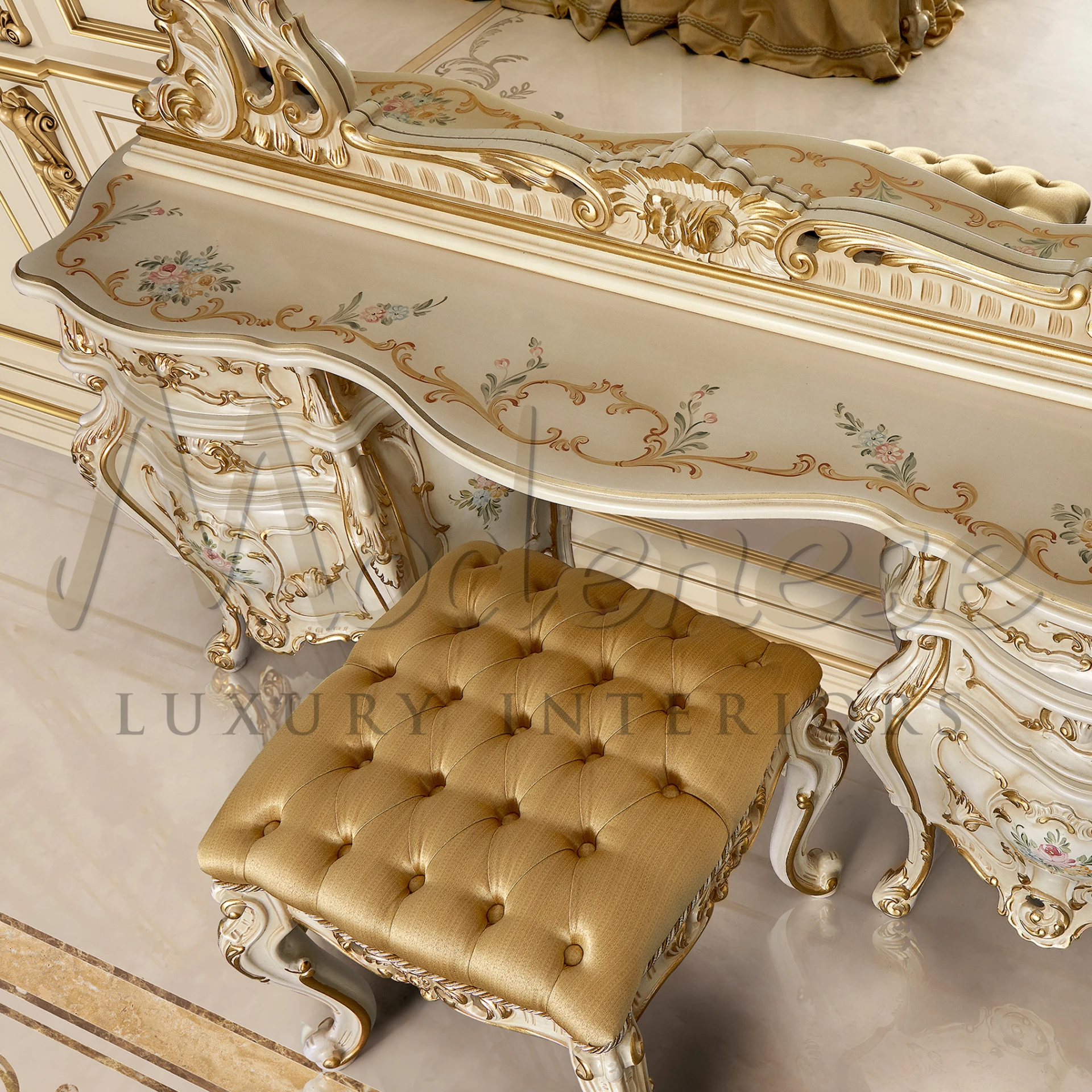 Indulge in luxury with our Noble Refined Pouffe, crafted to add sophistication to any room.