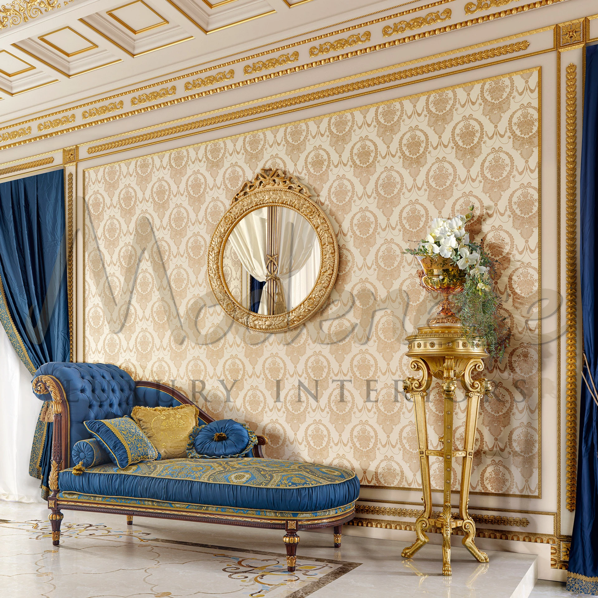 Elegant Bella Italian Mirror, transforming spaces with its luxury mirrors, perfect for sophisticated classic and baroque style interiors.