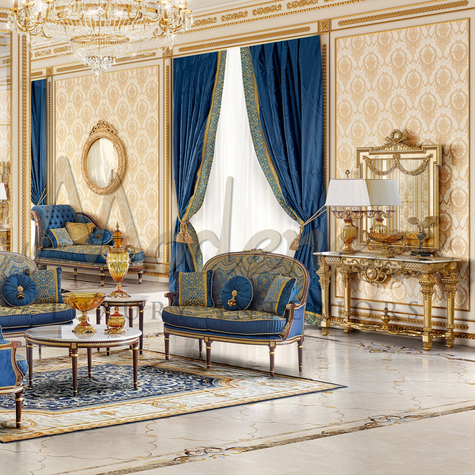 Modenese Furniture's Baroque Style Mirror, blending historical opulence with modern design expertise, ideal for luxury interiors.