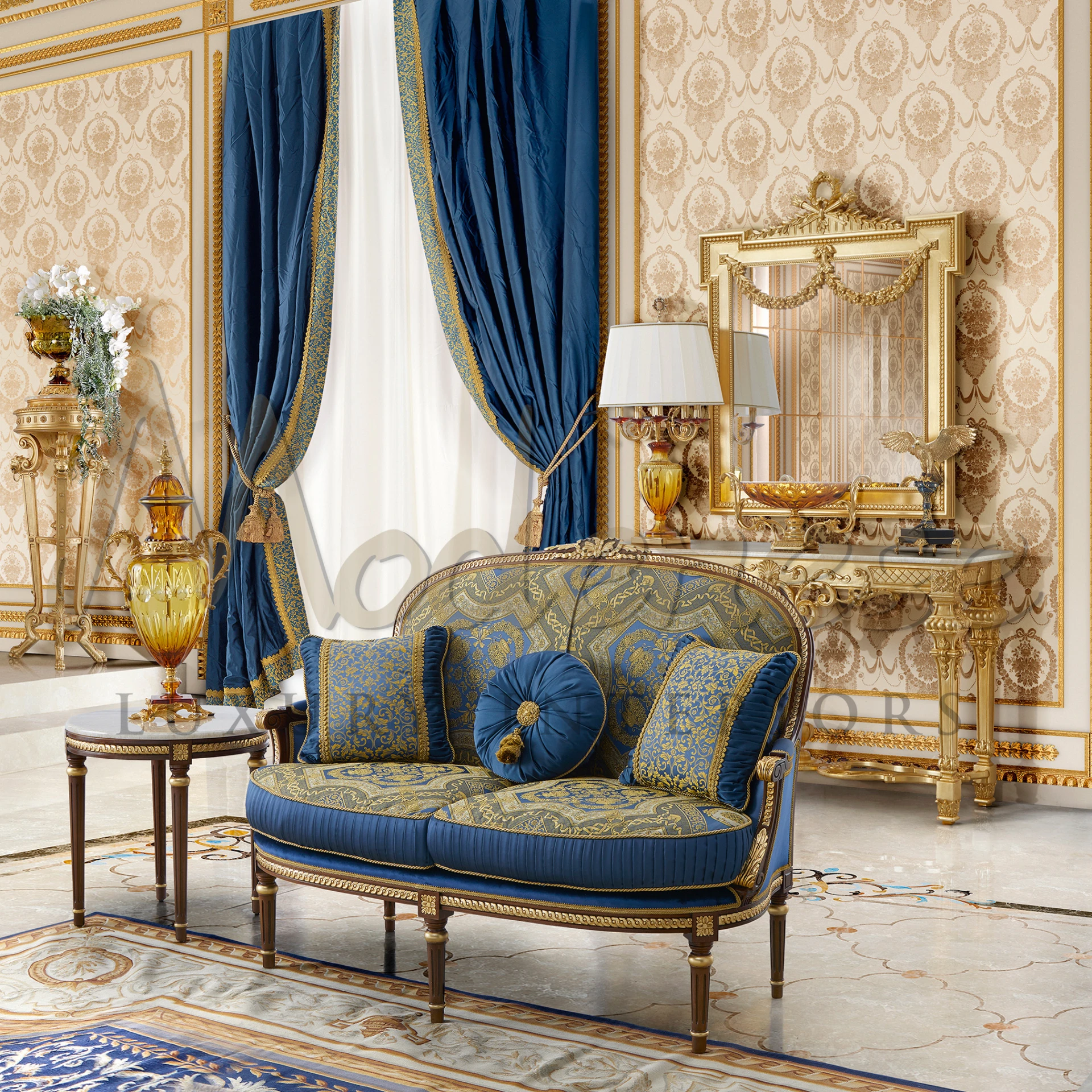 Intricately crafted Baroque Style Mirror, a masterpiece of luxury mirror design, perfect for elegant interior decor.