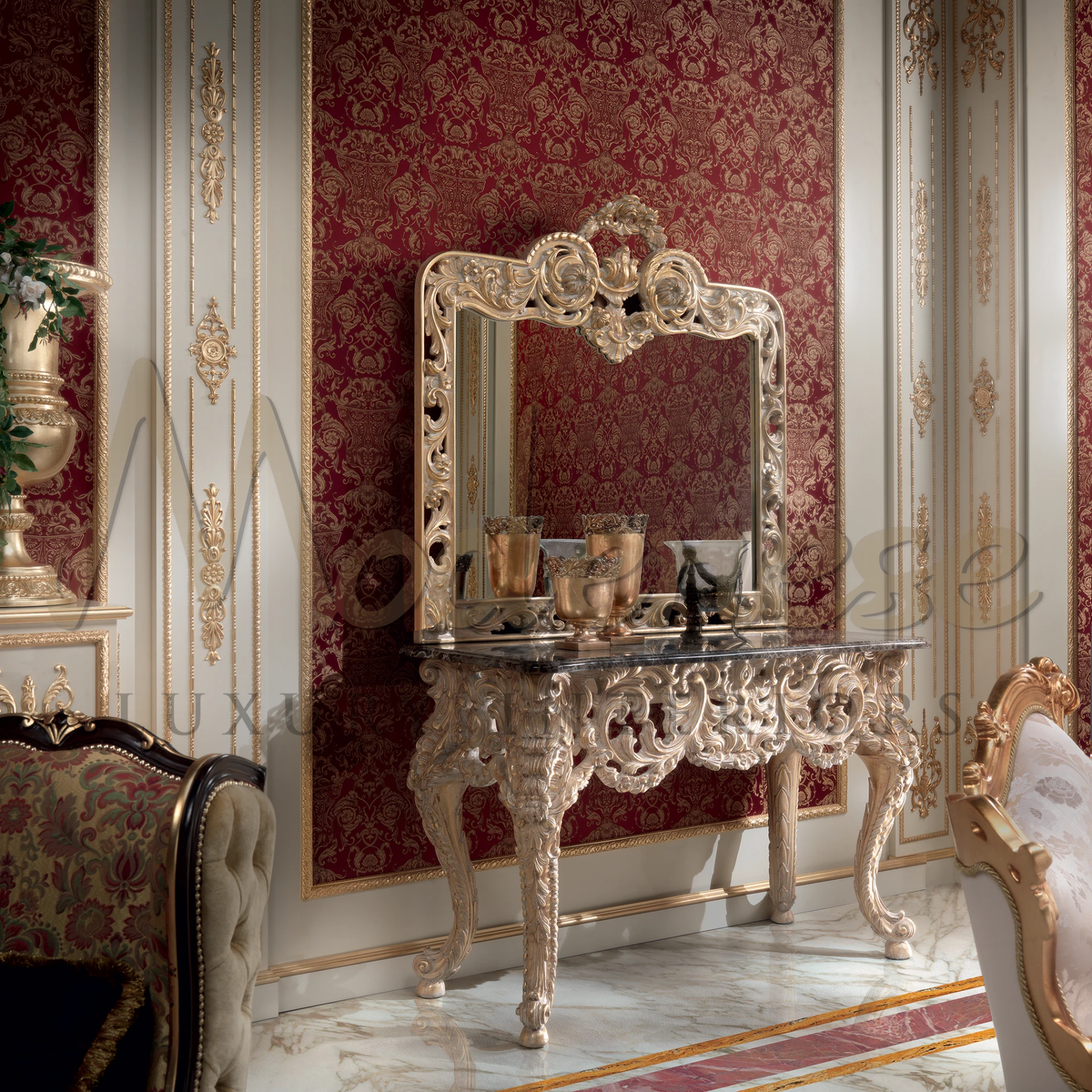 Elevate your home decor with this Stunning Ornate Mirror, blending classic style and handmade craftsmanship for a luxurious impact.