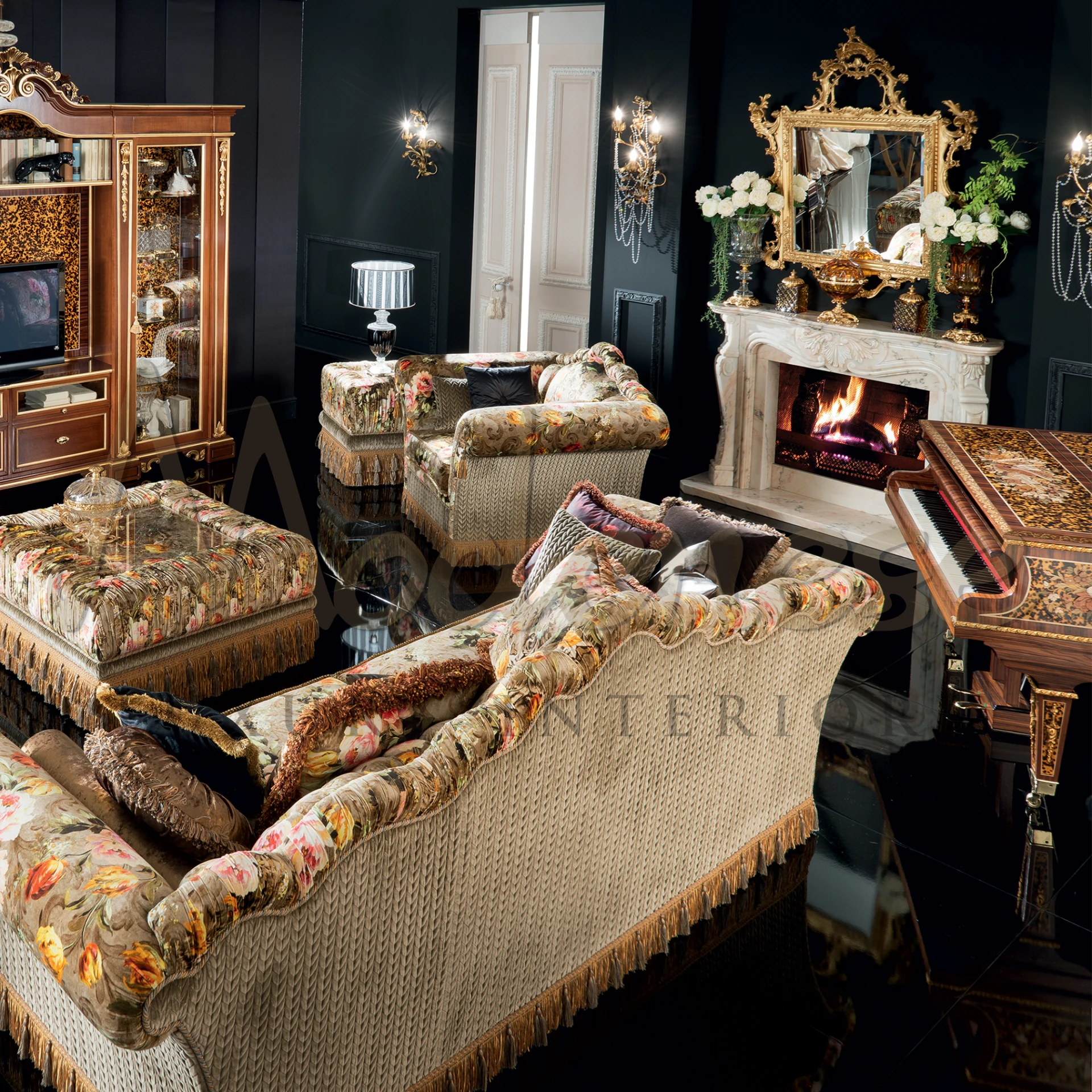 Experience the uniqueness of a hand-made gold mirror, combining classic elegance with the skilled artistry of gold leafing and gilding.