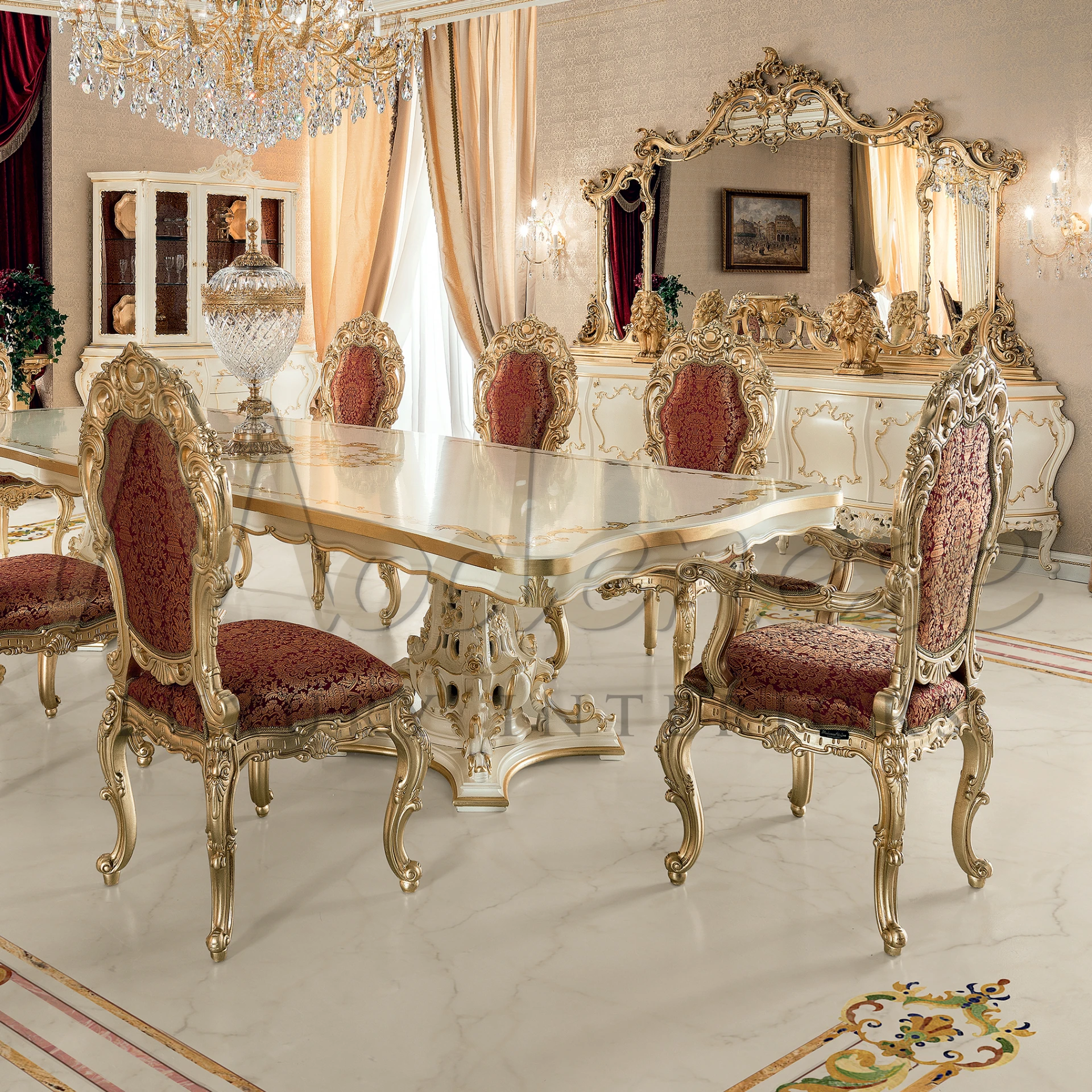 Modenese's Large Rectangular Mirror: a blend of modern luxury and classic design, with a striking gold finish.