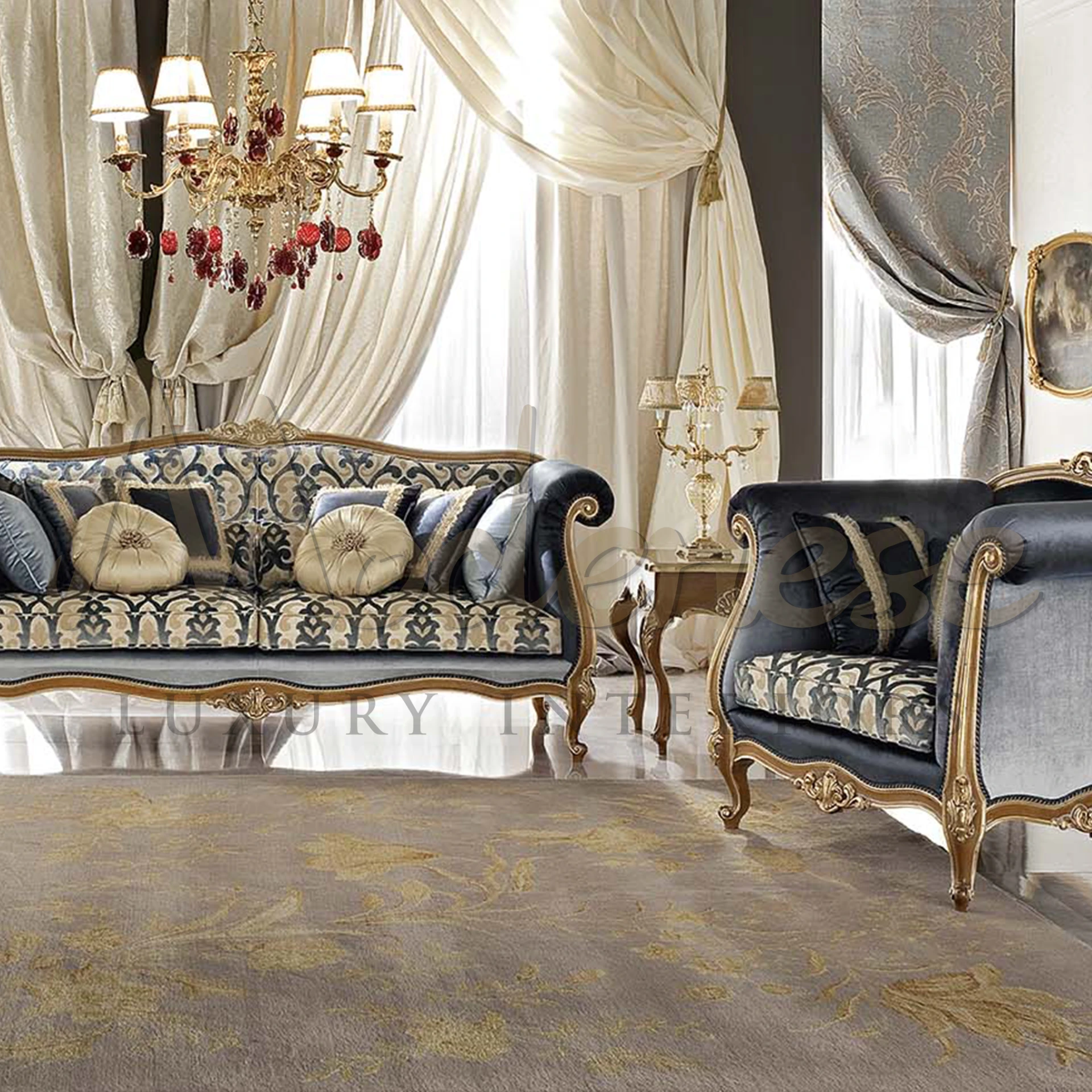 Transformative gold-finished vase stand, blending baroque elegance and classic design in luxury interiors.