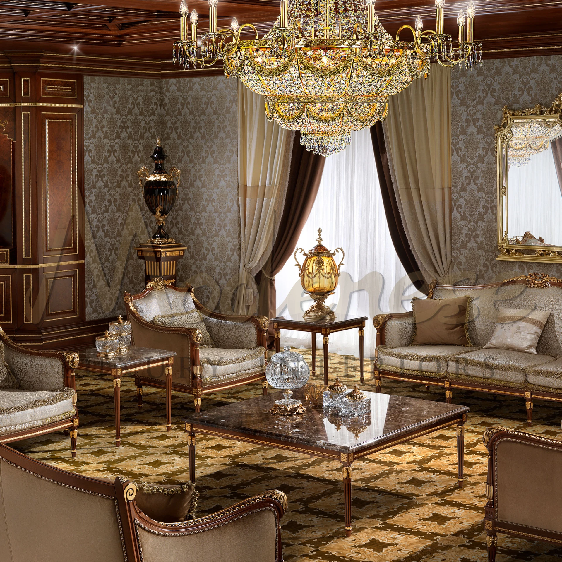 Experience Opulence: Emperador Dark Square Table for Refined Interiors