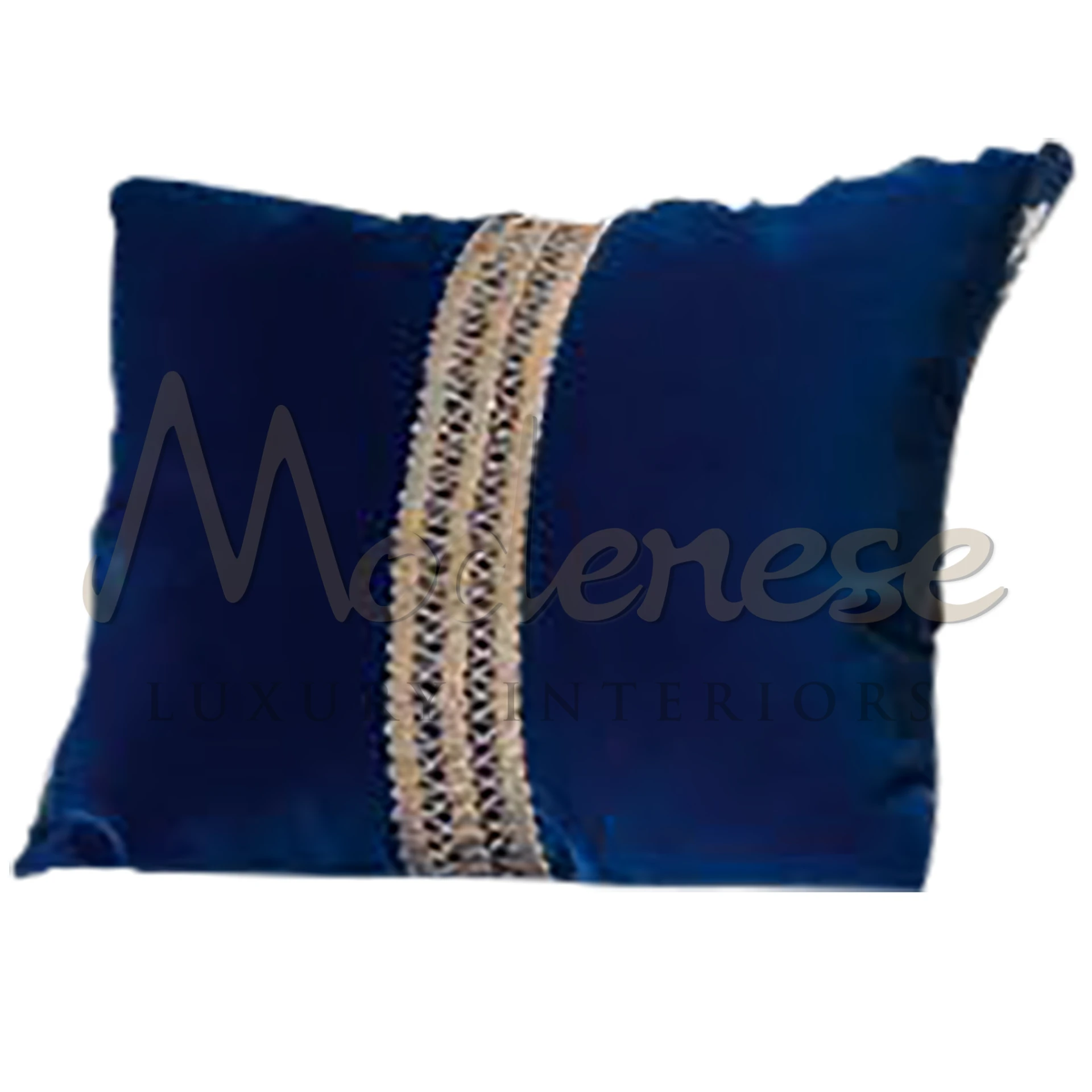 Royal Blue Pillow Elegance Textured Depth