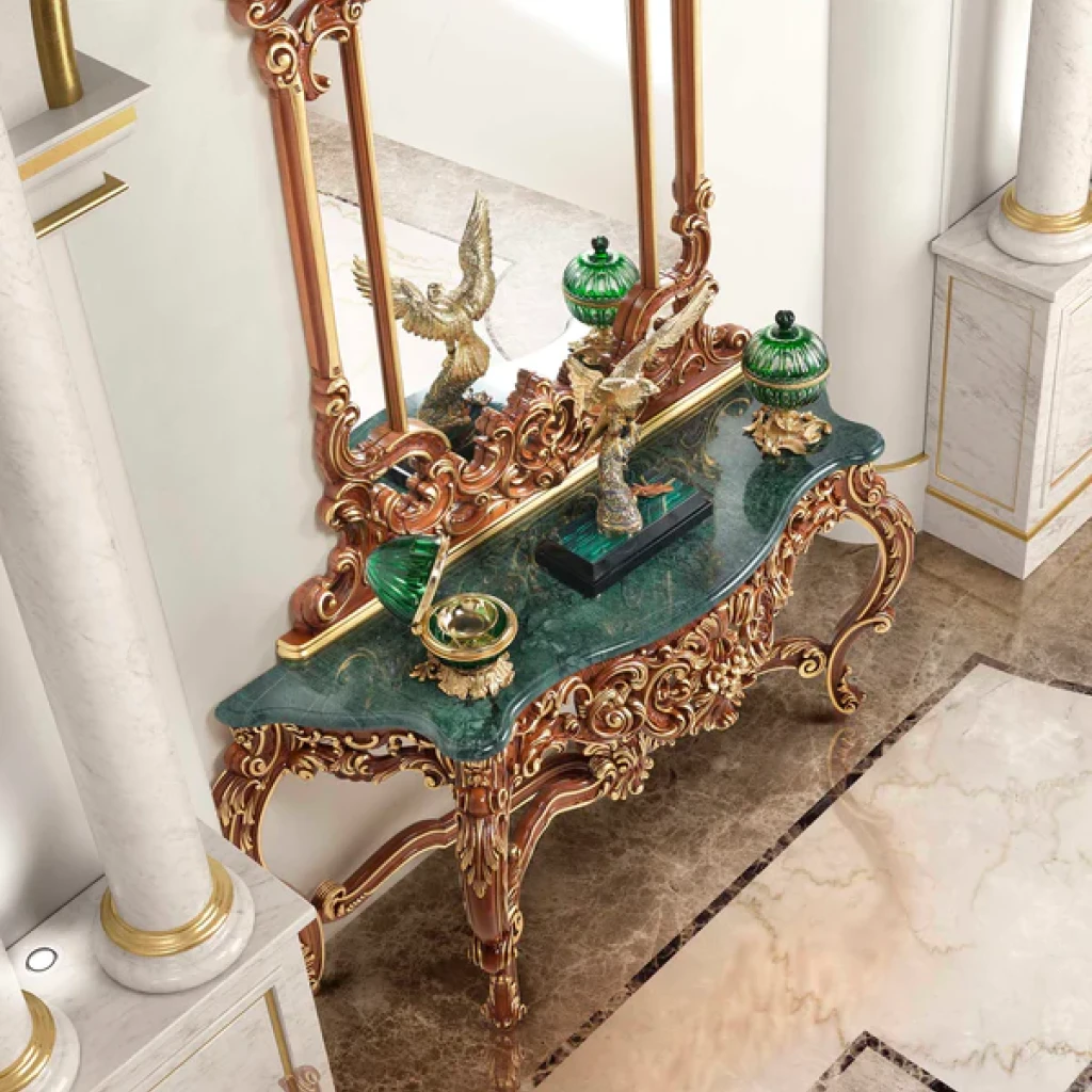 Modenese Marble Mastery: Exploring Dining, Coffee, and Console Tables with Luxurious Marble Tops