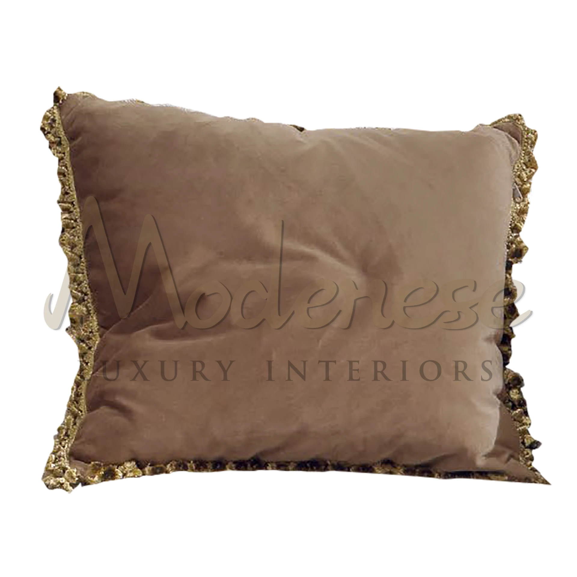Gorgeous Grey Pillow: Lavish design with beaded fringes and tassels, offering opulence and sophistication in every detail