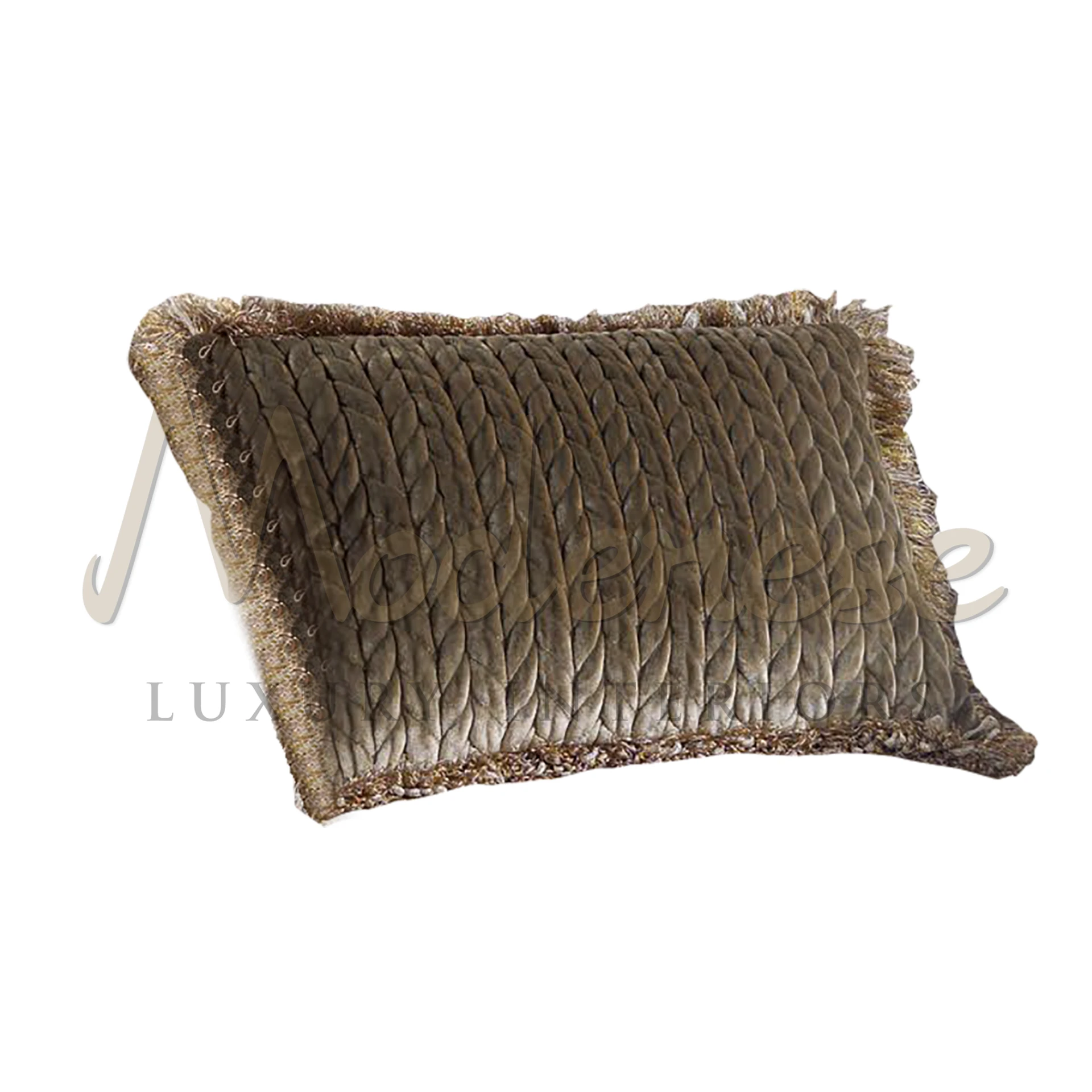Stylish Grey Pillow: Tailored elegance in square, rectangular, or custom shapes to complement your decor with Modenese luxury.