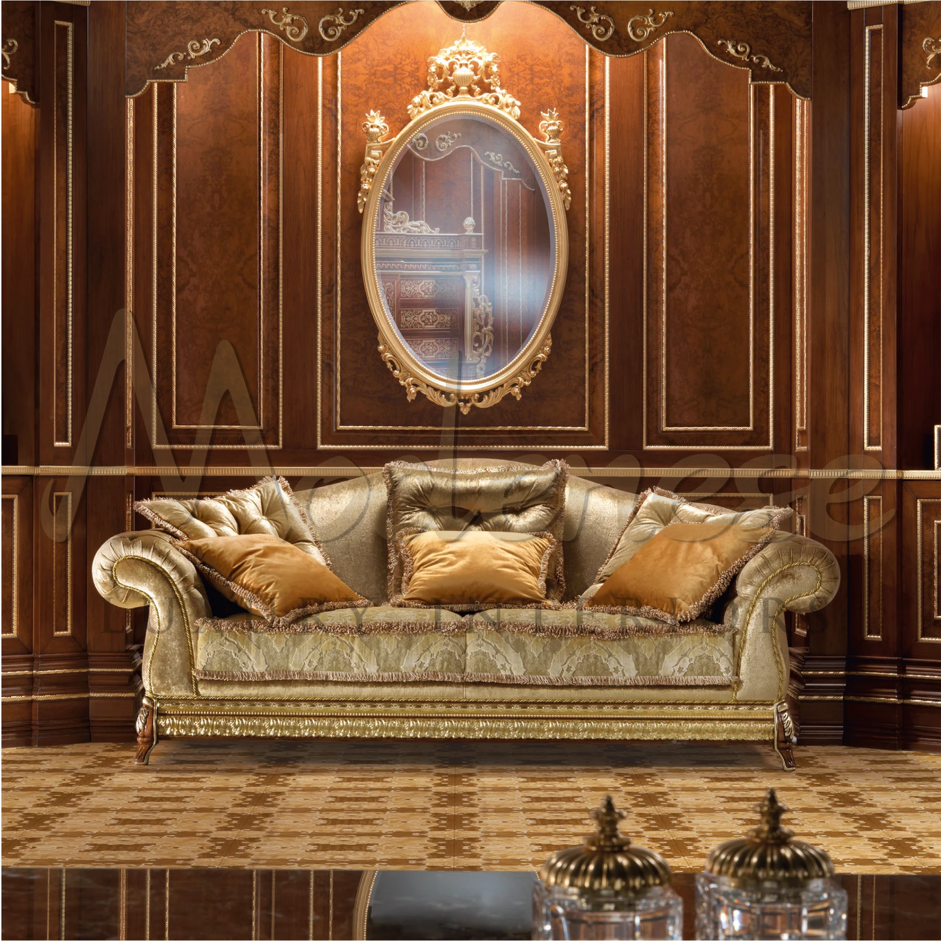 Timeless elegance captured in the Victorian Brown Pillow, featuring a deep brown hue and made with luxury high-quality Italian textiles.