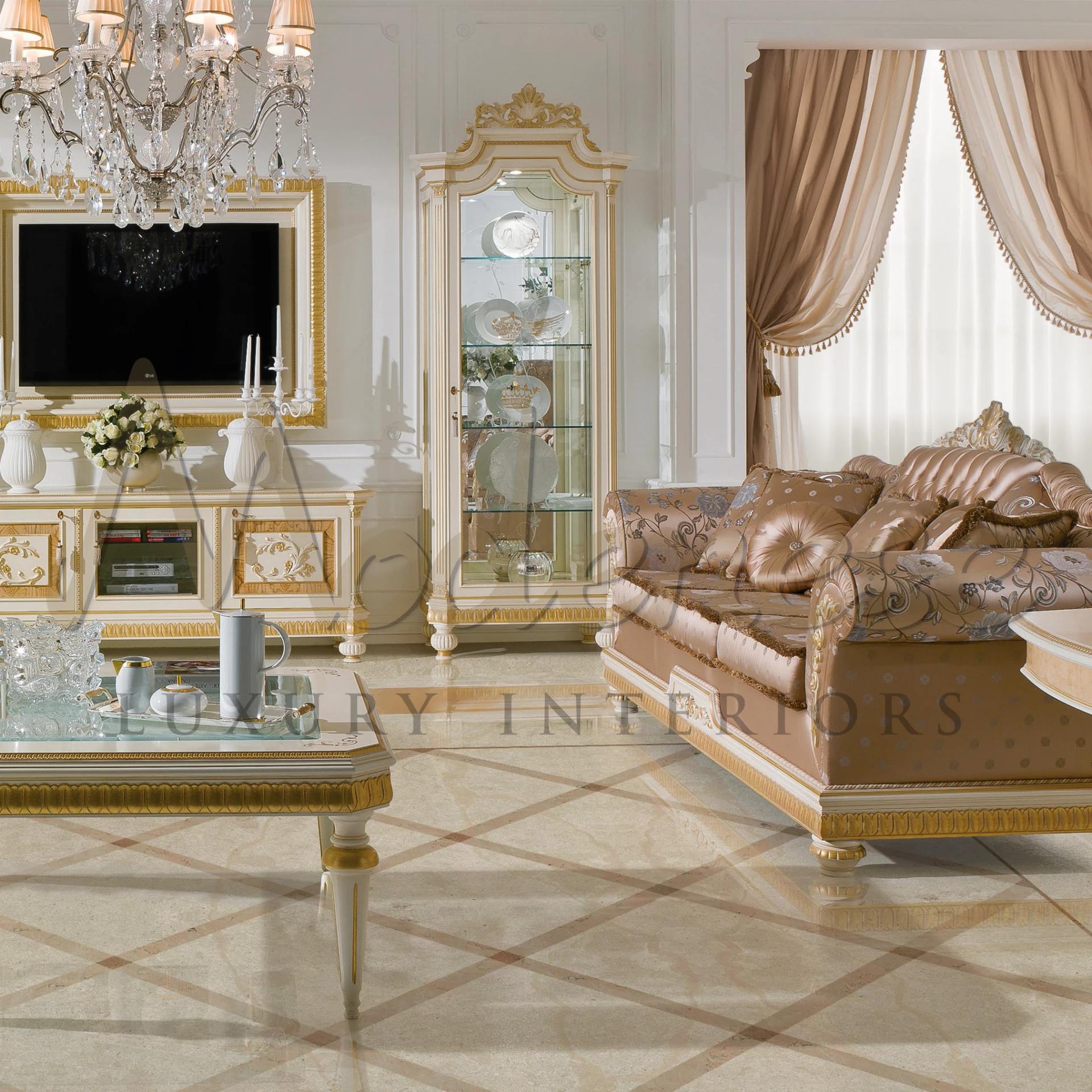 Elegant Luxury Beige Cushion from Italy, enhancing sofas and beds with its plush comfort and luxurious, timeless style.
