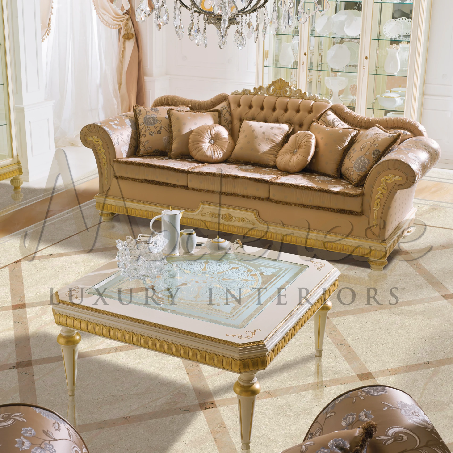 Luxury meets tradition in the Classical Round Beige Pillow, crafted in Italy with a focus on harmony and high-quality textiles.