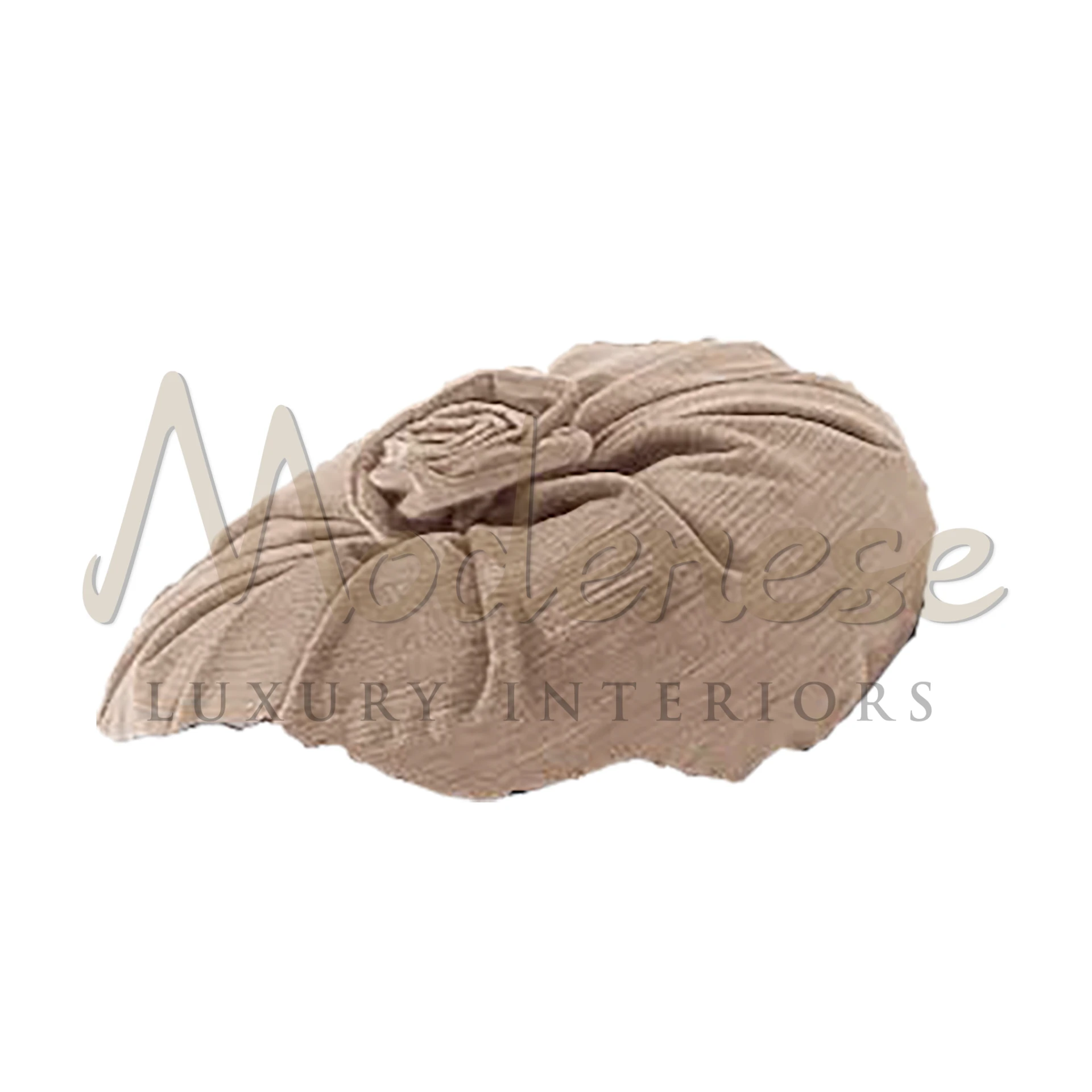 Beige Marvelous Round Cushion, offering subtle contrast in spaces, enhancing elegance with high-quality Italian craftsmanship.