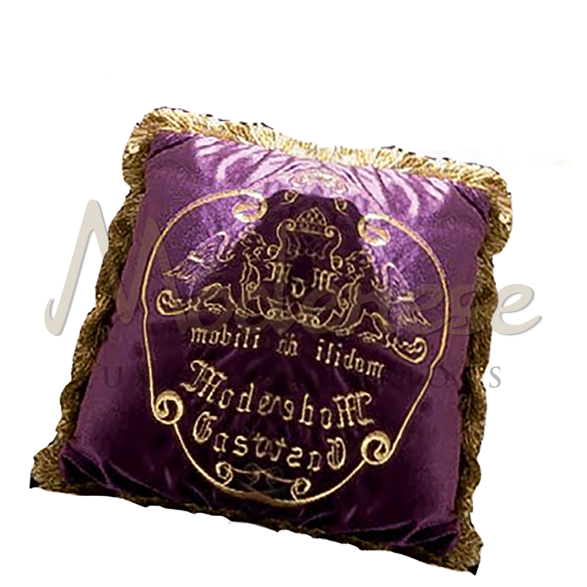 Designer Modenese Pillow: epitome of luxury, with high-quality textiles and elegant design, crafted in Italy.