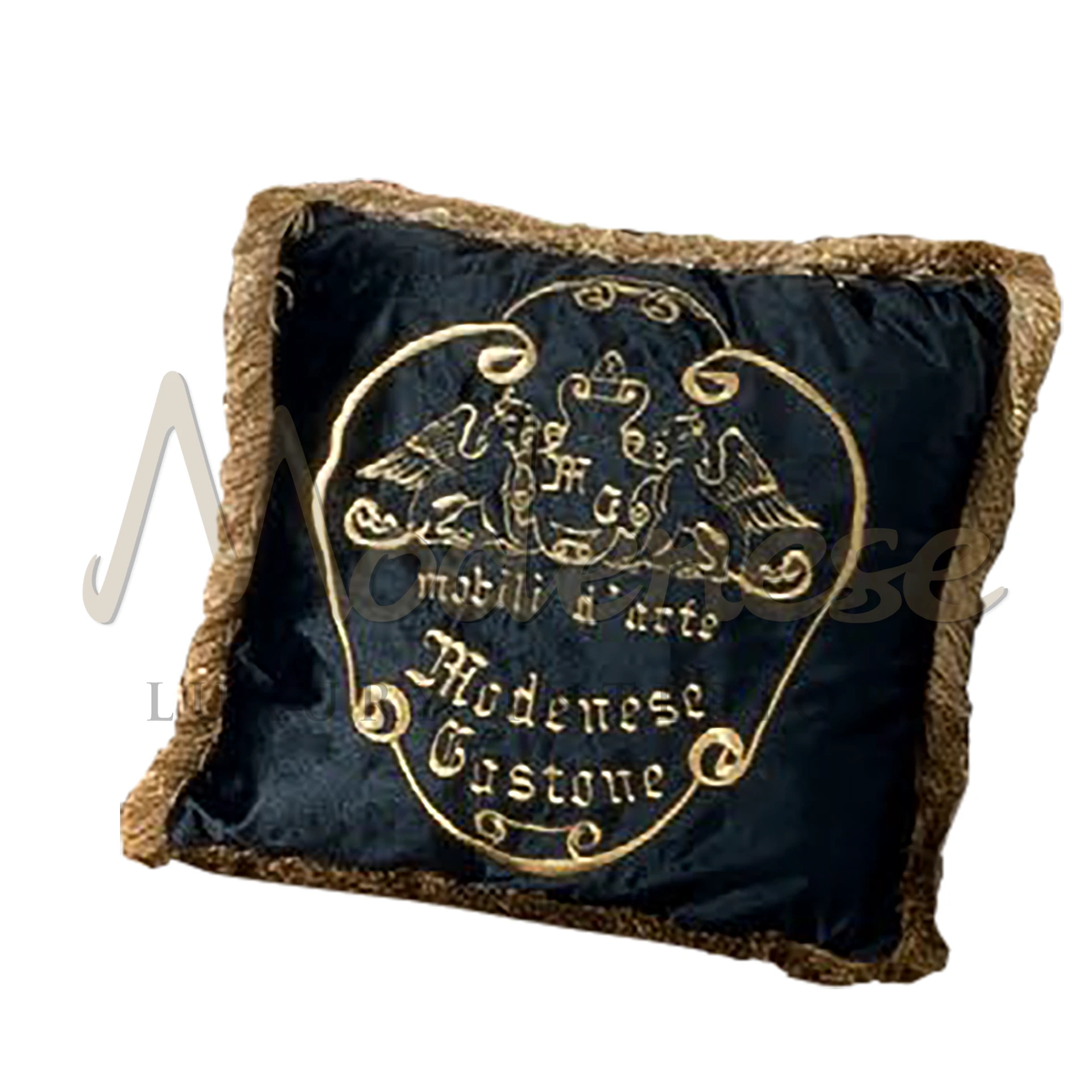 Modenese Stylish Pillow: A modern luxury accessory for chic interiors, perfect for adding sophistication to sofas and beds.