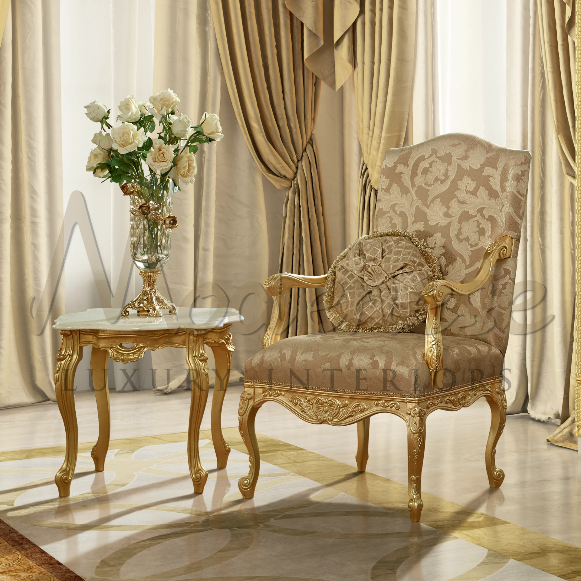Crafted for elegance, the Exquisite Round Beige Pillow features plush filling and luxurious fabrics, ensuring comfort and timeless style.