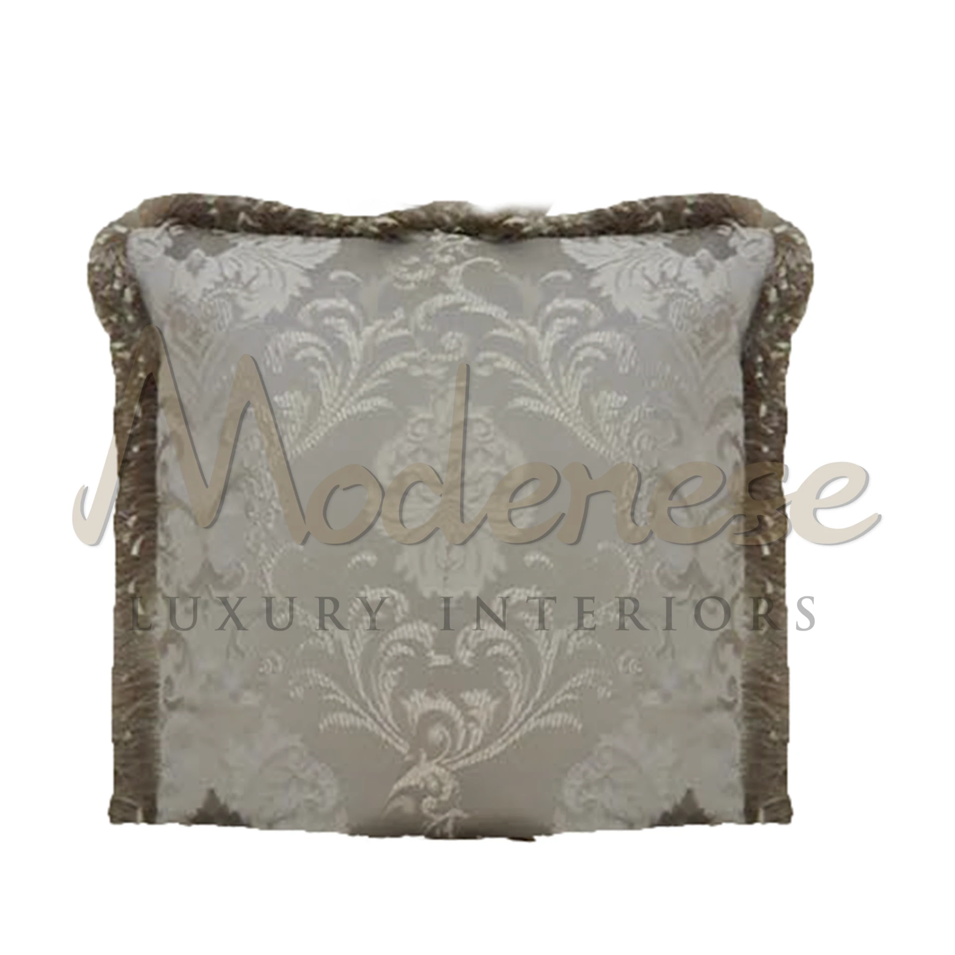Stunning Designer Pillow on a chic sofa, exuding refined beauty and sophistication in a modern living space.