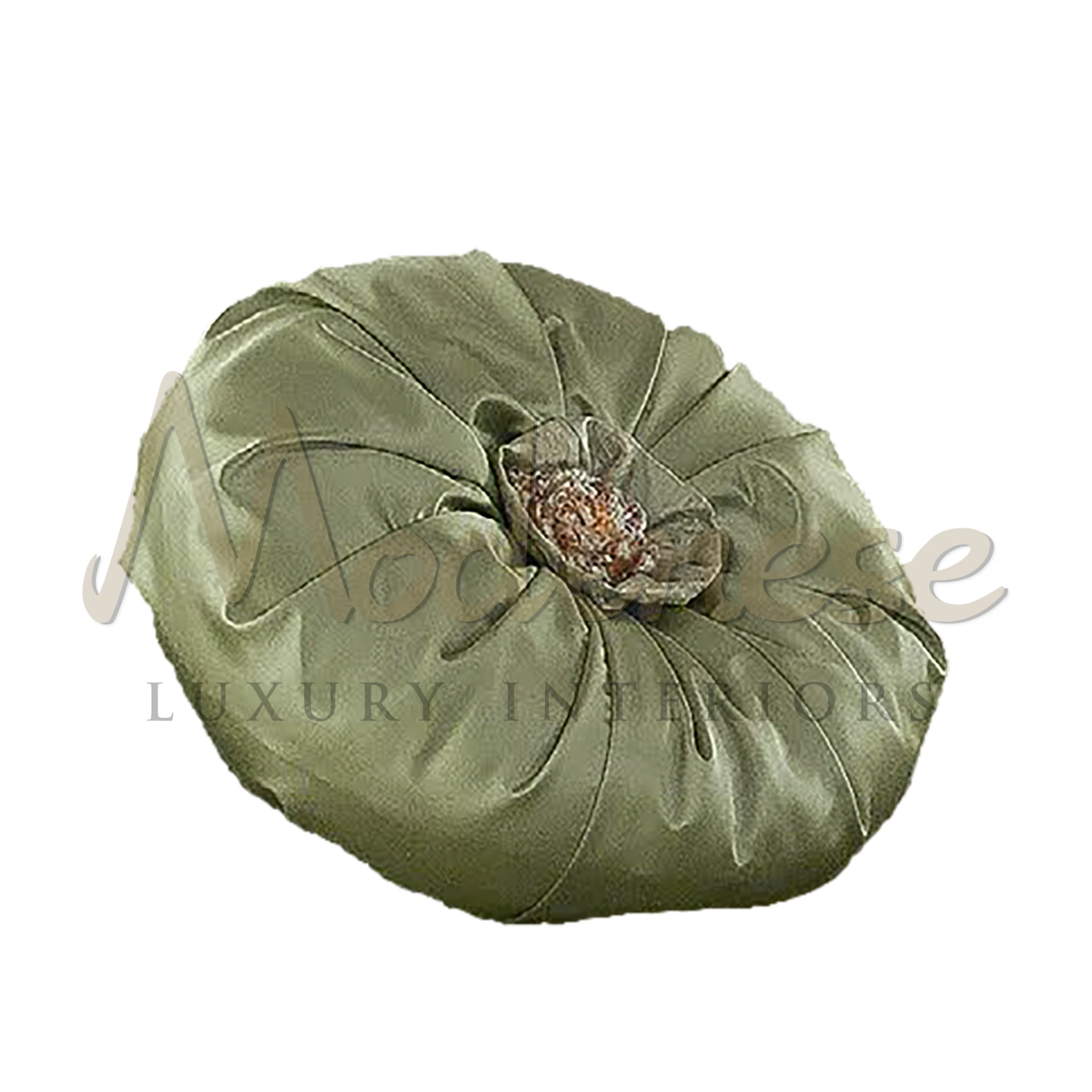 Victorian Round Pillow on a vintage-inspired sofa, embodying timeless charm and enhancing the decor with refined beauty