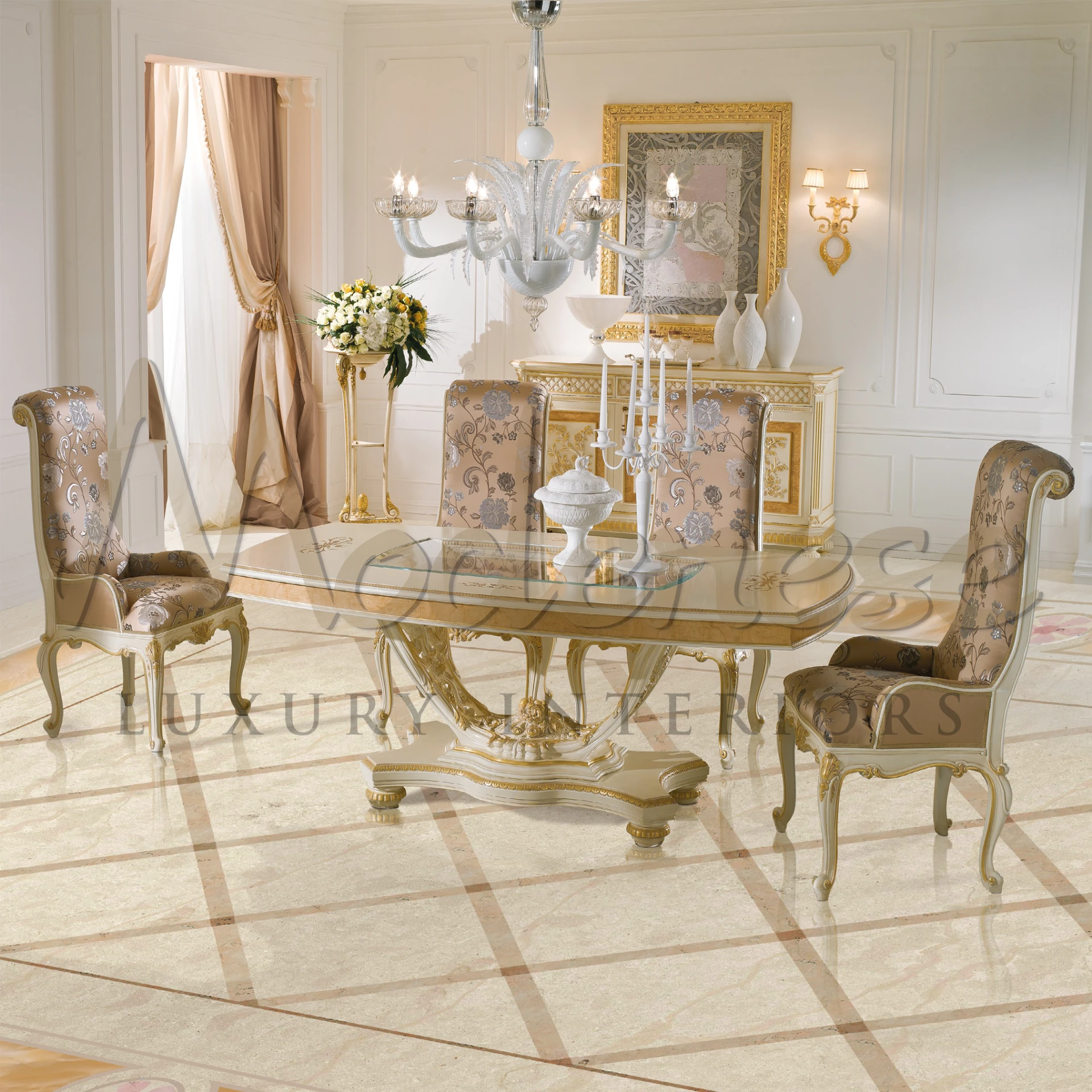 Luxury and sophistication meet in these Elegant Cream Curtains, perfect for enhancing any room with their exquisite design.