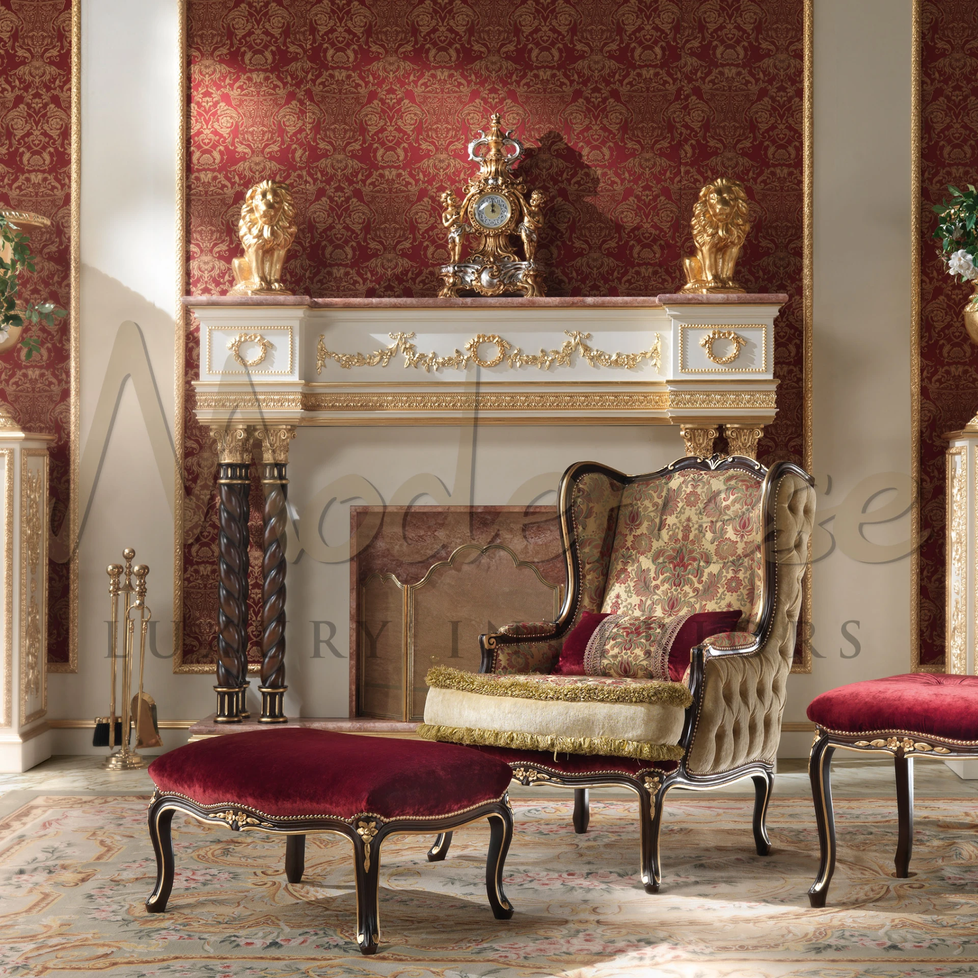 Elegant Comfort: Explore Our Classic Bergere Chair Collection with Floral Details