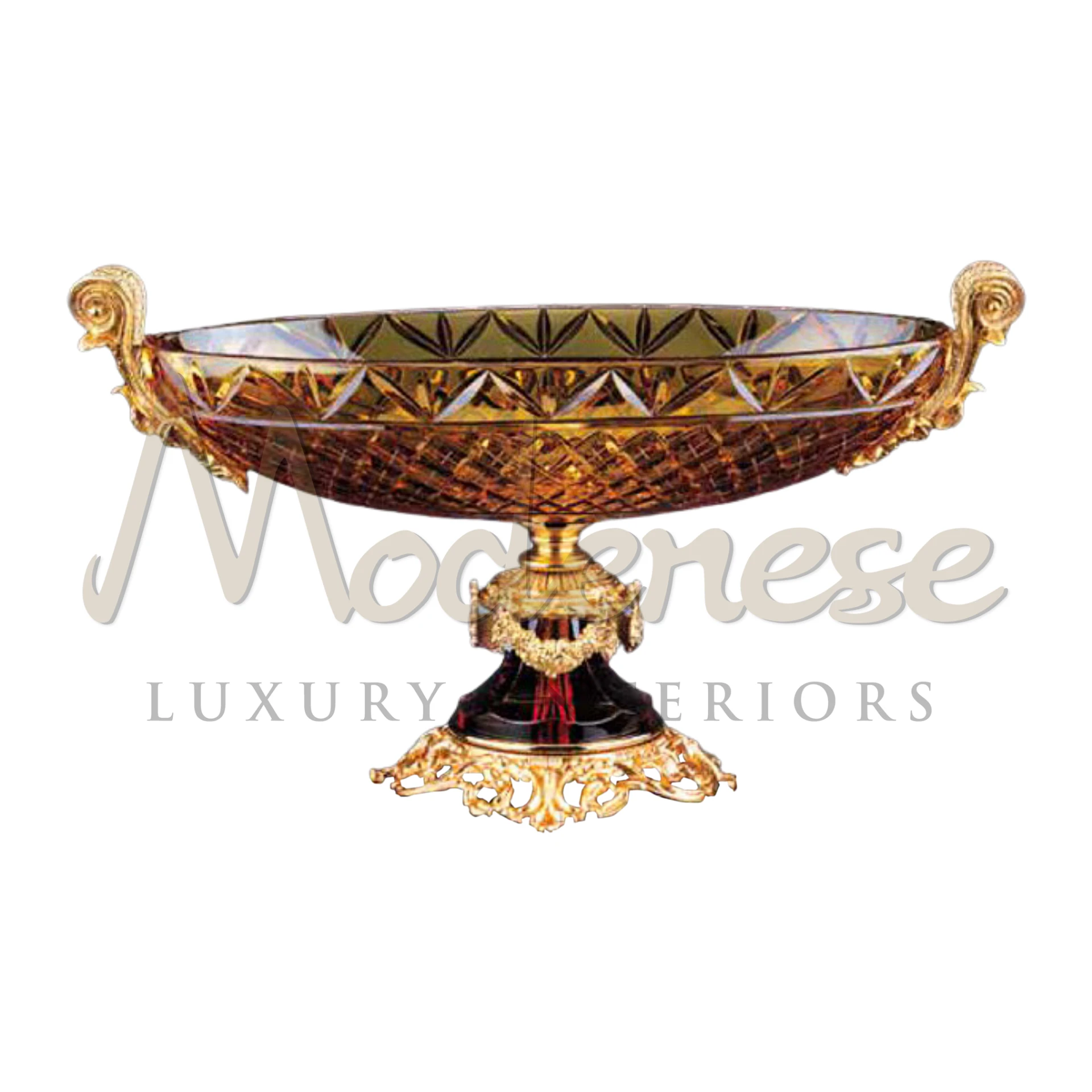 Handcrafted Classical Italian Glass Vase with wide opening, showcasing traditional artisan elegance, ideal for luxury interior designs.






