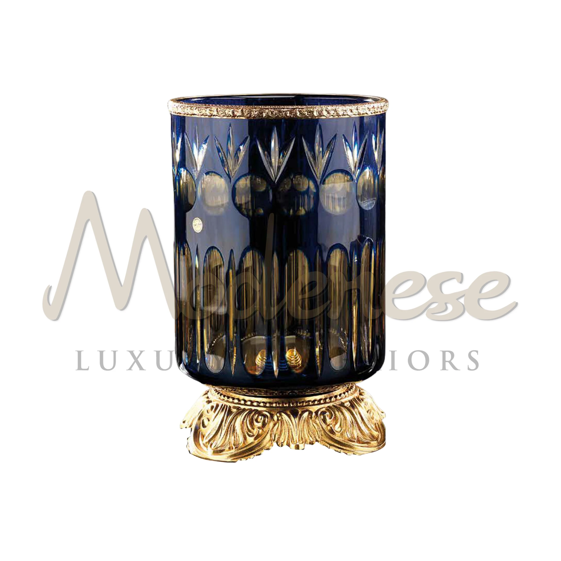 Elegant Crystal Flower Vase by Modenese, showcasing high-quality craftsmanship, ideal for adding timeless luxury to interiors.