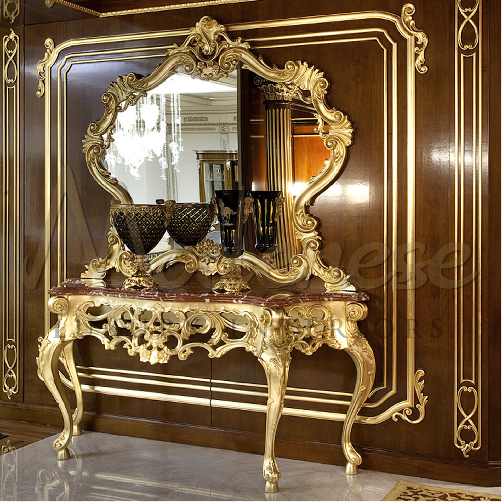 Horse Ornamented Vase, with intricate designs, adding traditional elegance to luxury interior design.