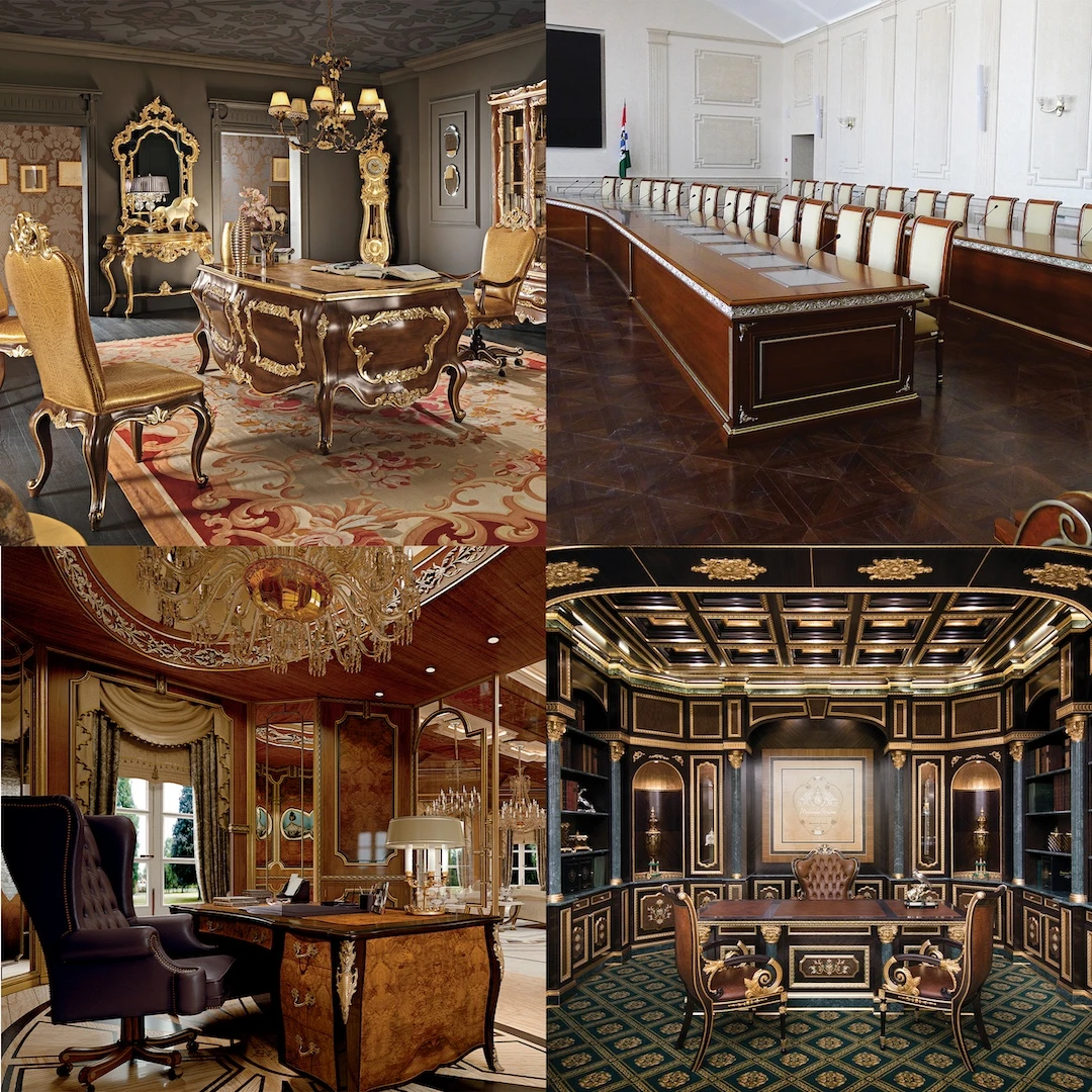 Modenese luxury furniture office for presidents embassies ang governmental offices in classical style
