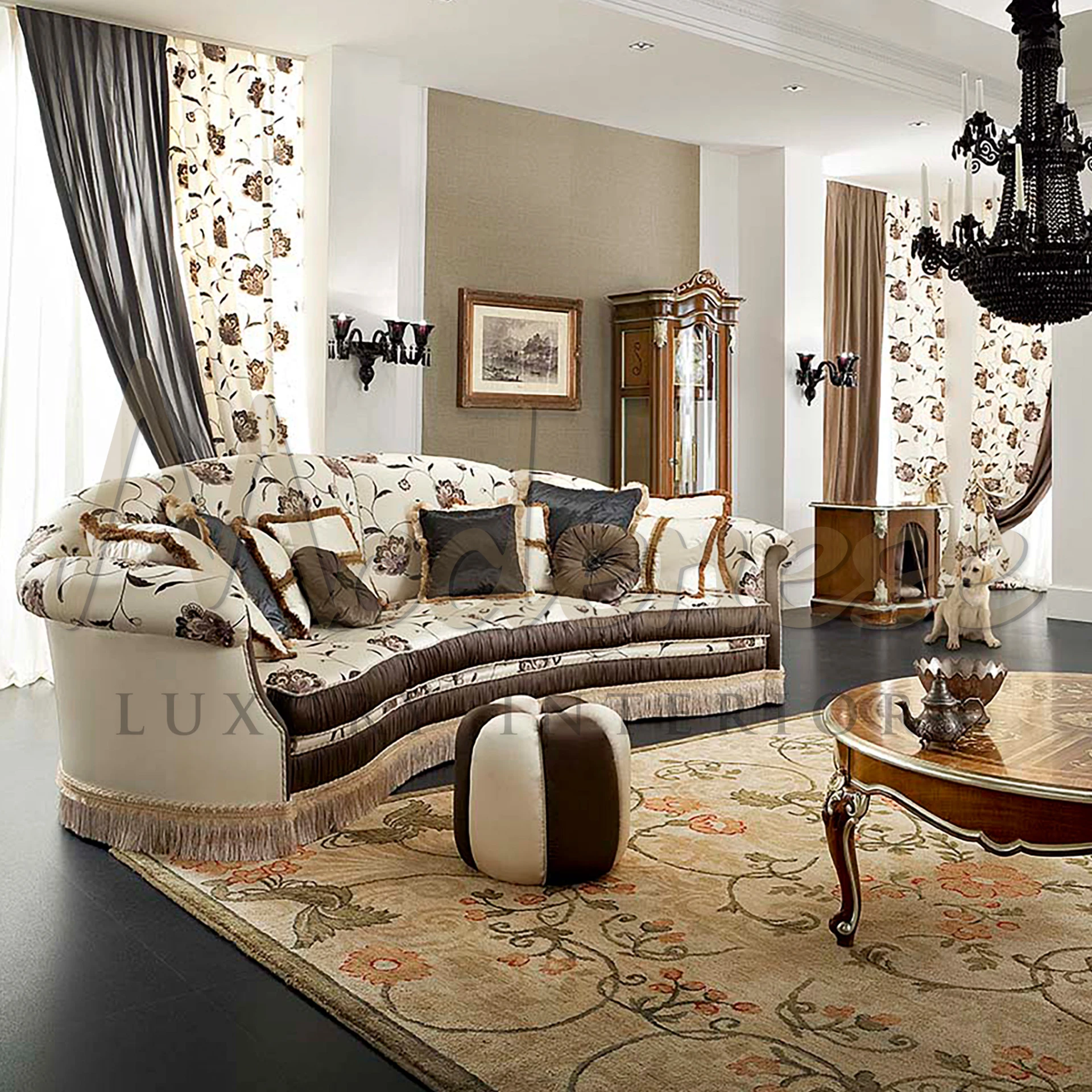 Elegant Comfort: Discover Modenese's Silk Pouf Collection