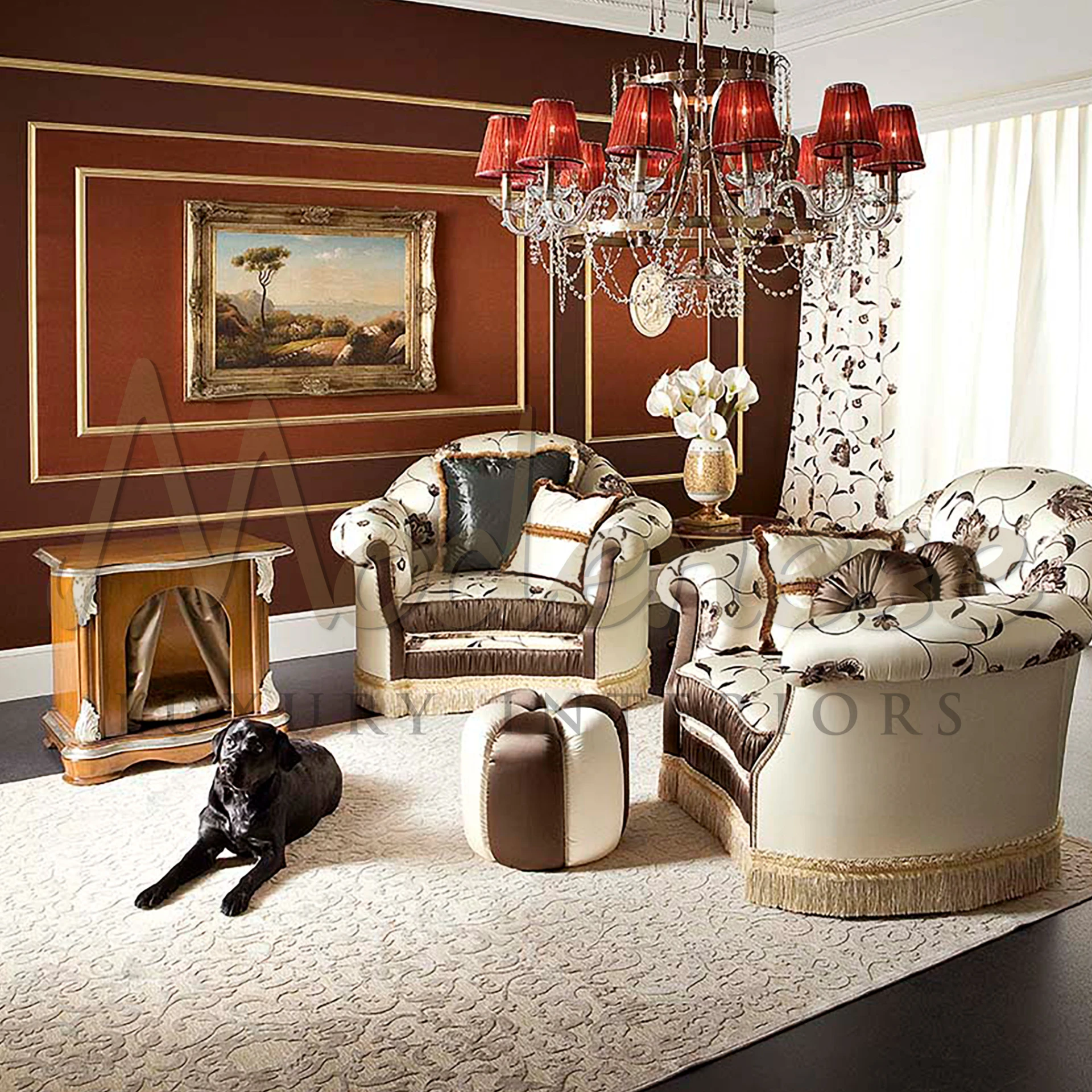 Sophisticated Style: Enhance Your Decor with Modenese's Silk Pouf