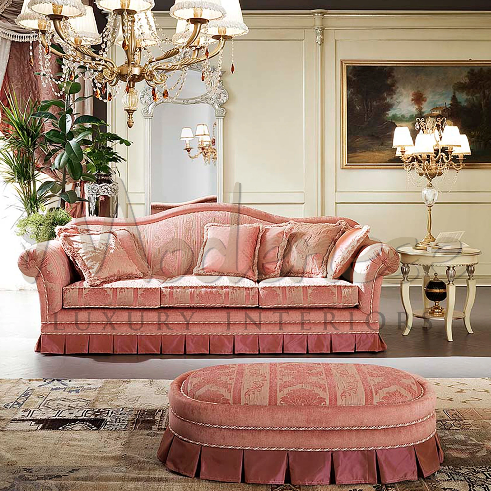 Sophisticated Style: Elevate Your Decor with an Oval Upholstered Pouffe