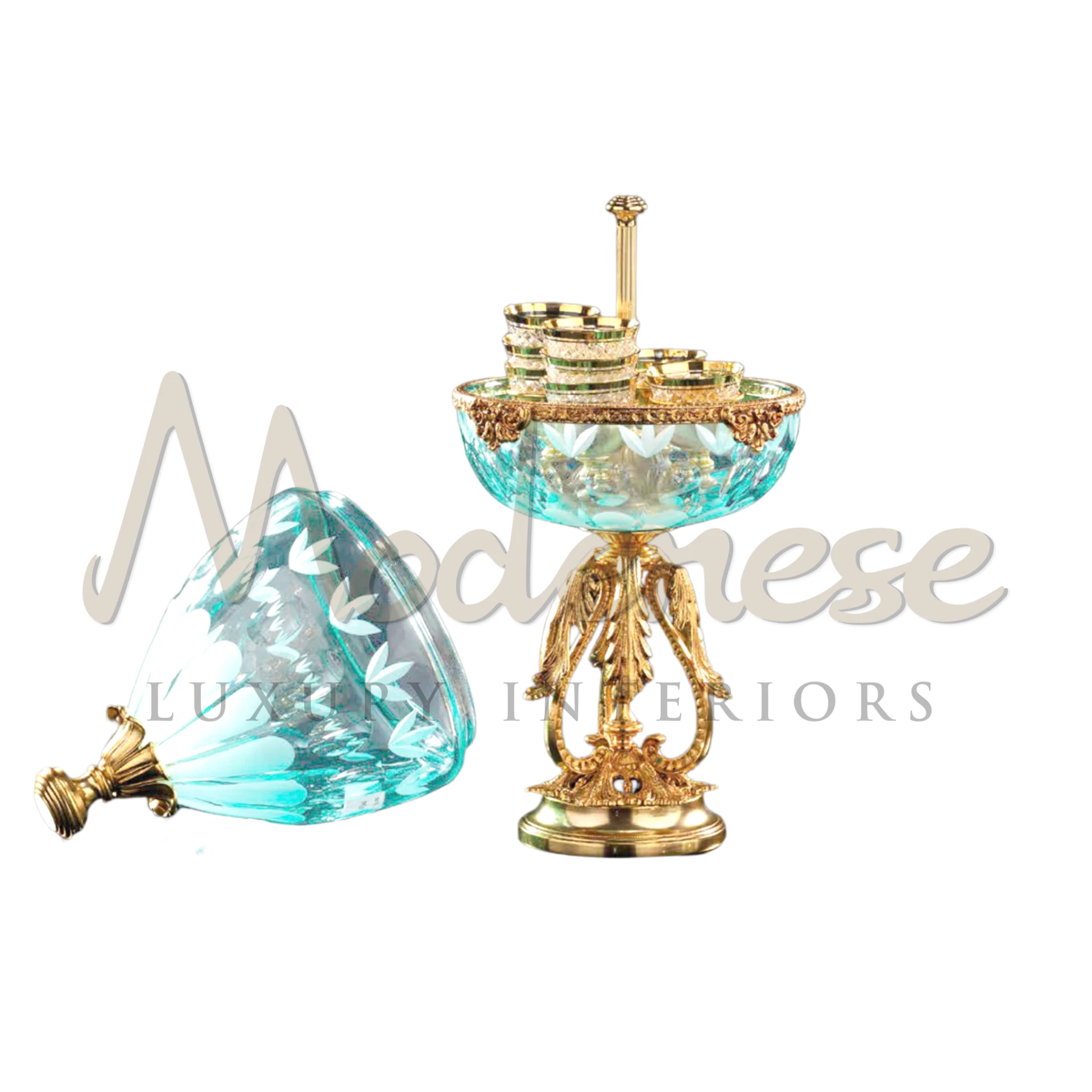 Victorian Luxury Turquoise Box, embodying Victorian opulence with intricate designs in fine porcelain, glass, or metal, ideal for enhancing luxury interior spaces.






